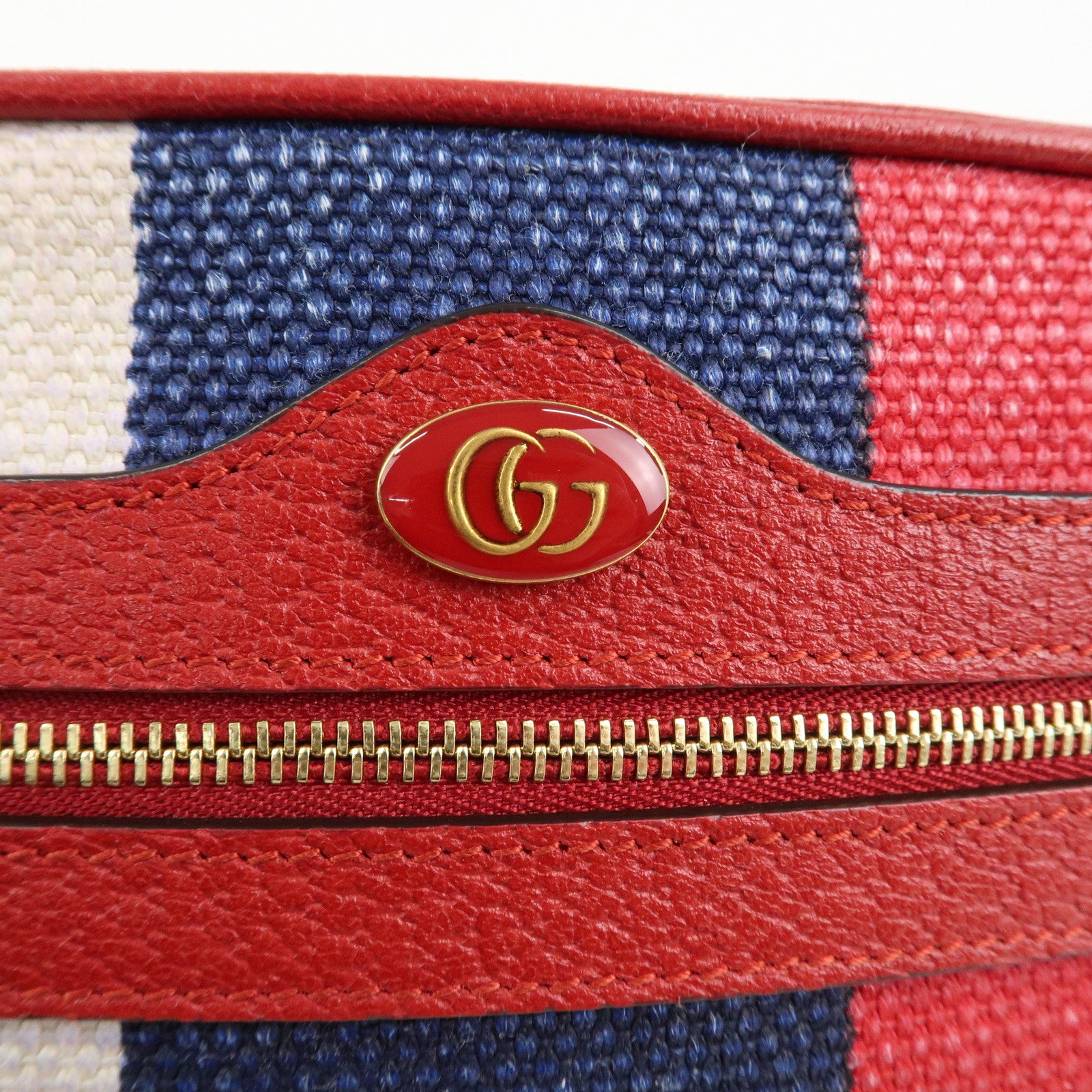 GUCCI Ophidia GG Supreme Mini Shoulder Bag Red 517350 Used