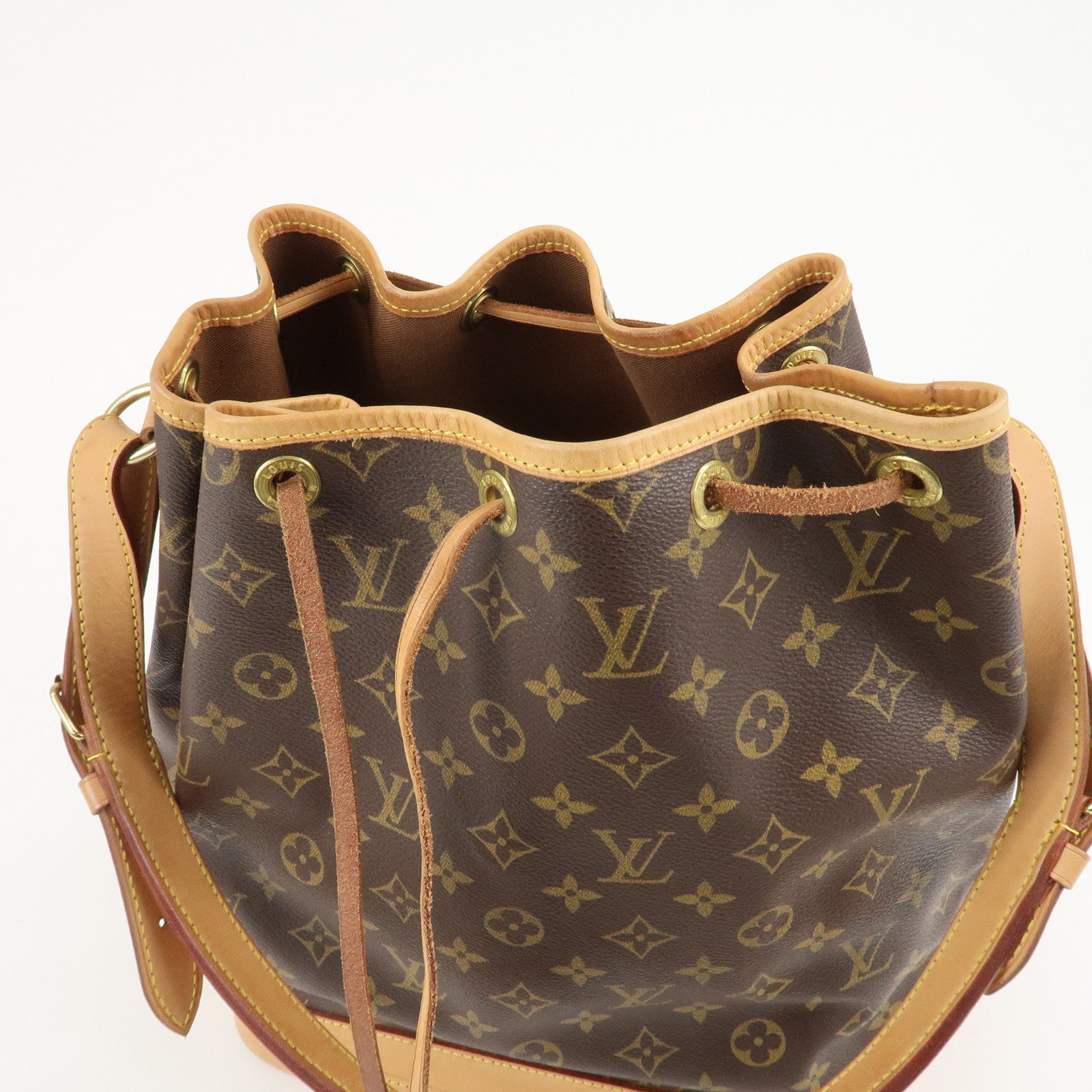 Louis Vuitton Monogram Noe Shoulder Bag Hand Bag Brown M42224 Used