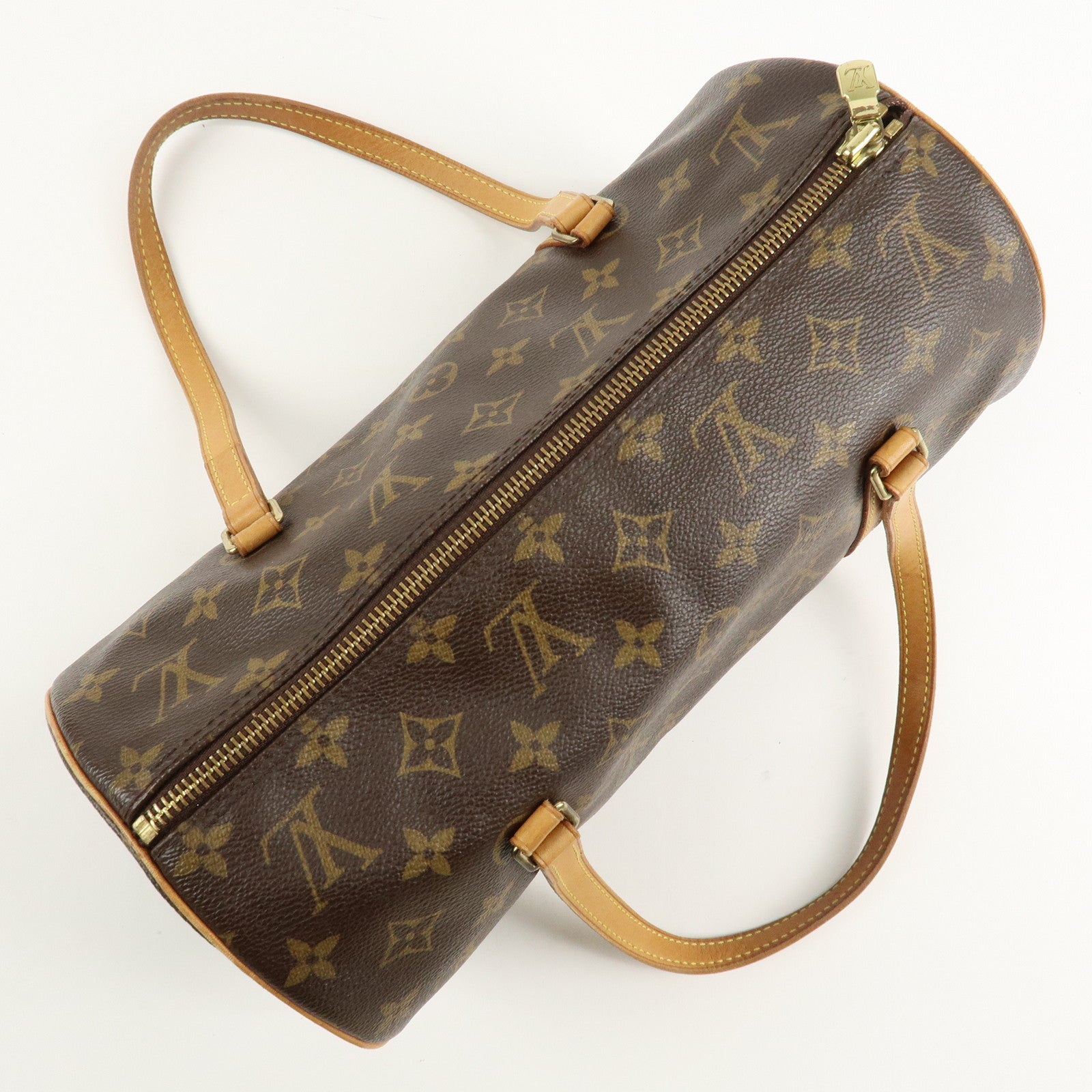 Louis Vuitton Monogram Papillon 30 Hand Bag Brown M51385 Used