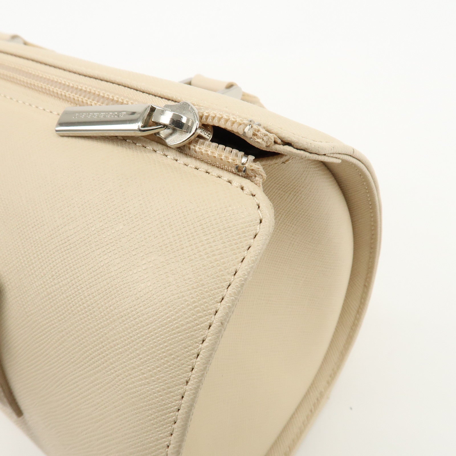 BURBERRY Leather Hand Bag Shoulder Bag Beige