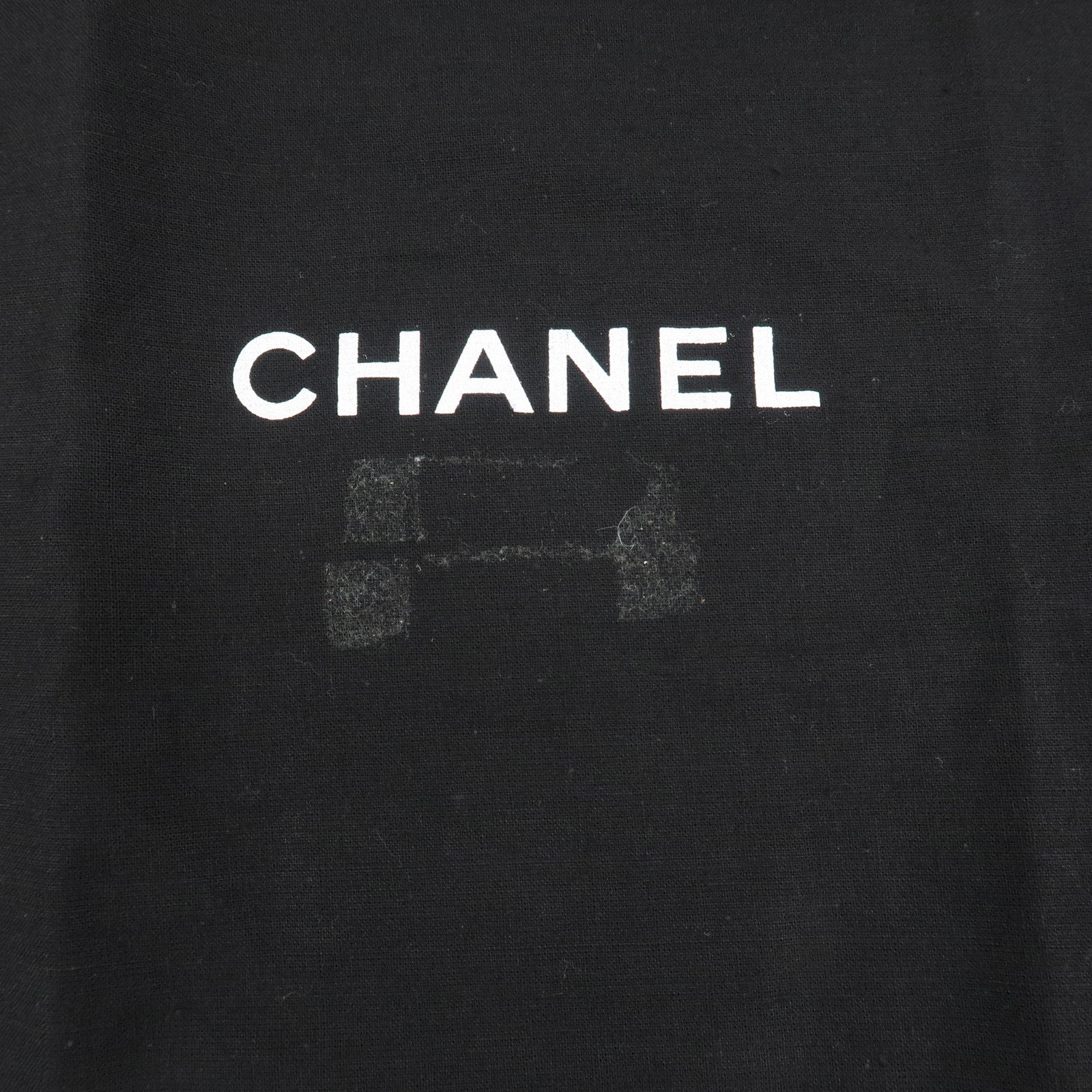 CHANEL Set of 10 Dust Bag Drawstring Black Used