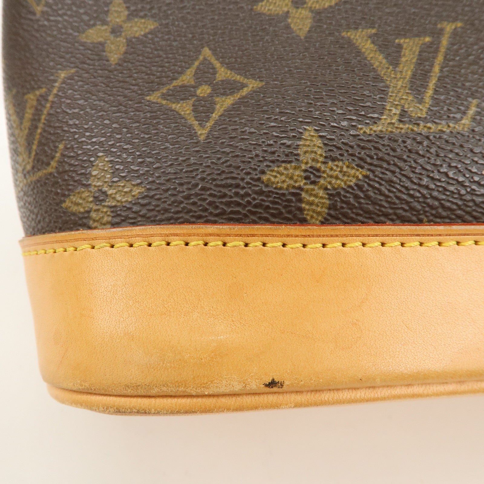 Louis Vuitton Monogram Alma Hand Bag Brown Brown M51130