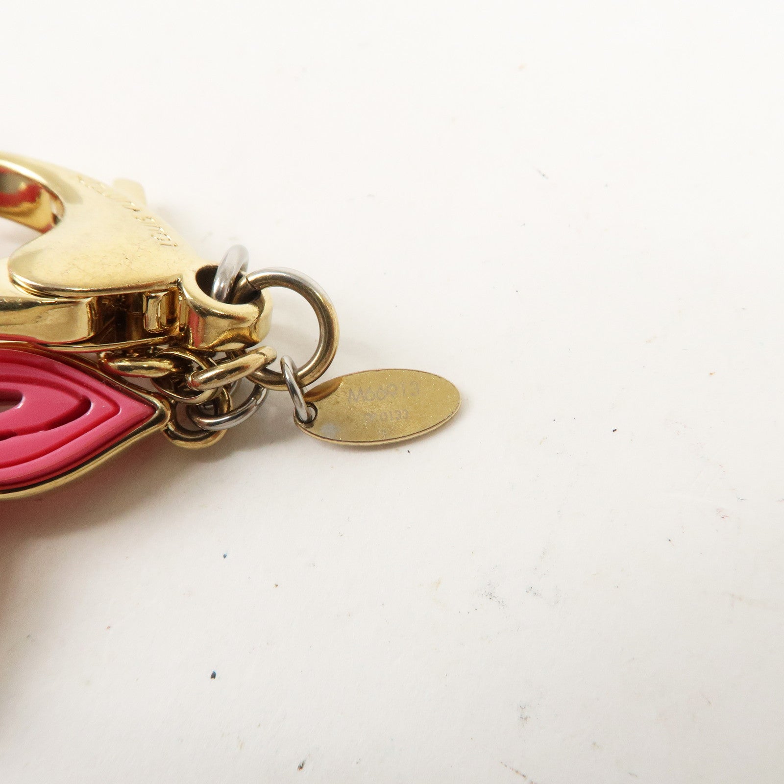 LOUIS VUITTON Bijoux Sac Naif Bag Charm Flower Pink M66913