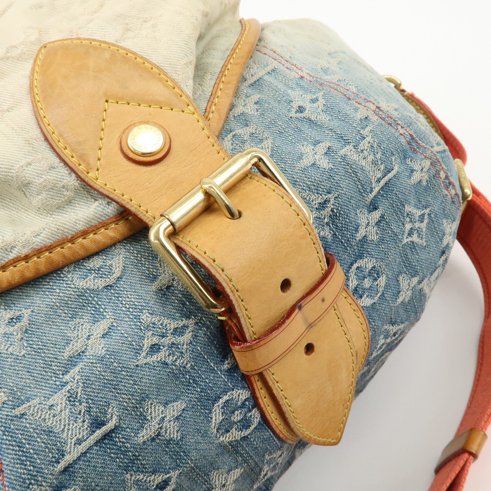 Louis Vuitton Monogram Denim Sunshine Shoulder Bag M93182 Used