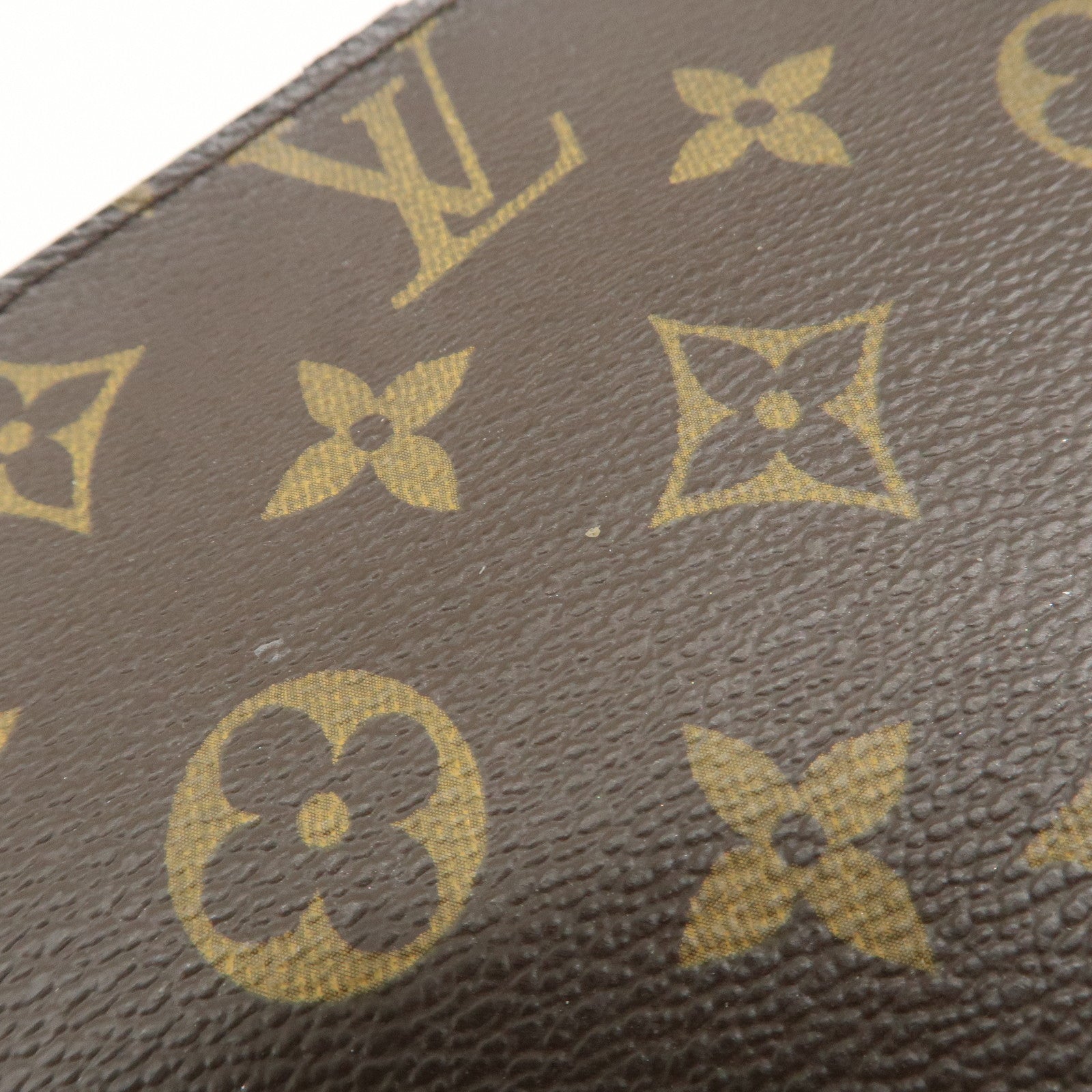 Louis Vuitton Monogram Pouch For Neverfull PM Brown Fuchsia Used