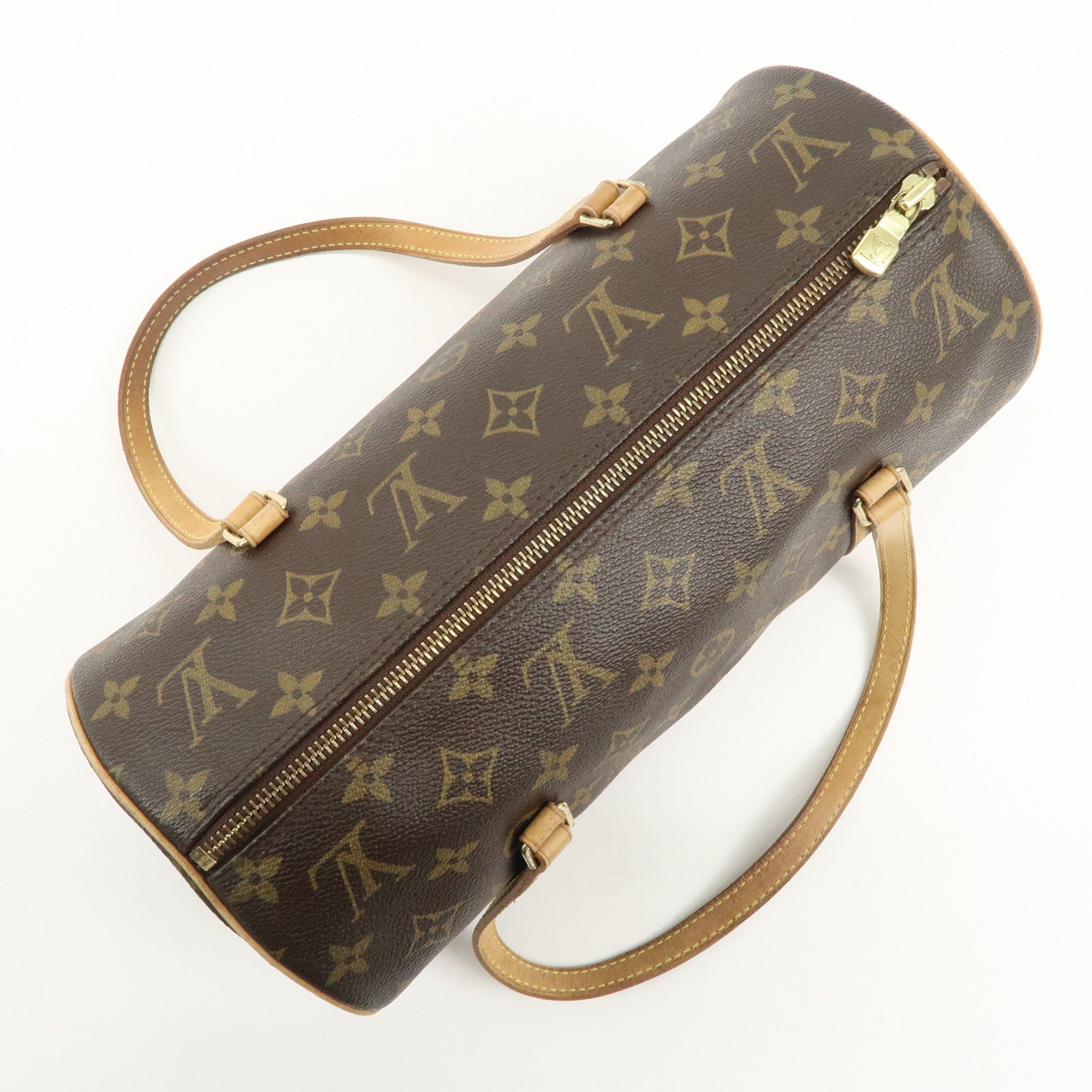 Louis Vuitton Monogram Papillon 30 Hand Bag Brown M51385 Used