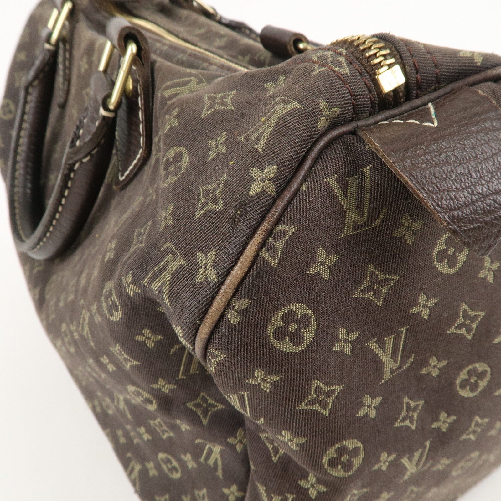 Louis Vuitton Monogram Mini Lin Speedy 30 Boston Bag Ebene M95224