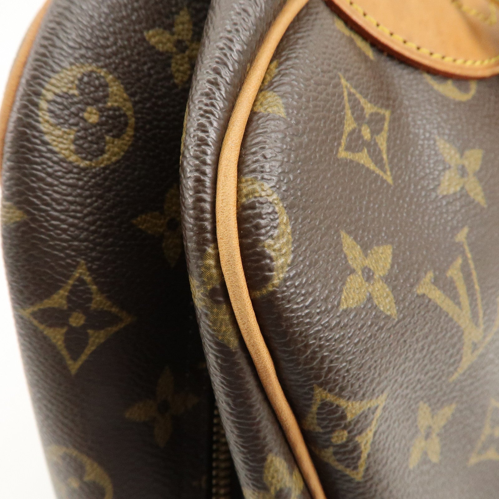 Louis Vuitton Monogram Deauville Hand Bag Brown M47270 Used