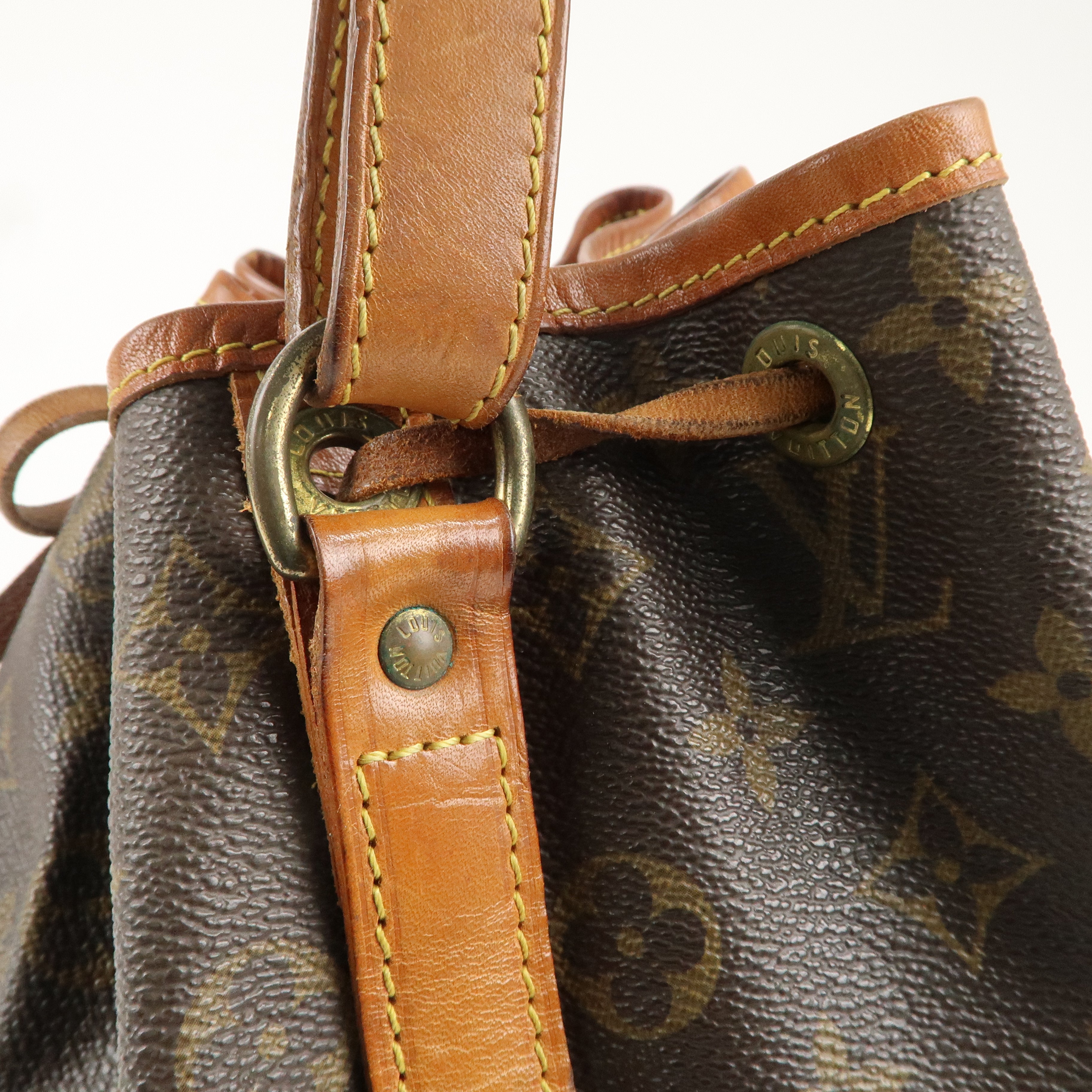 Louis Vuitton Monogram Petit Noe Shoulder Bag Brown M42226