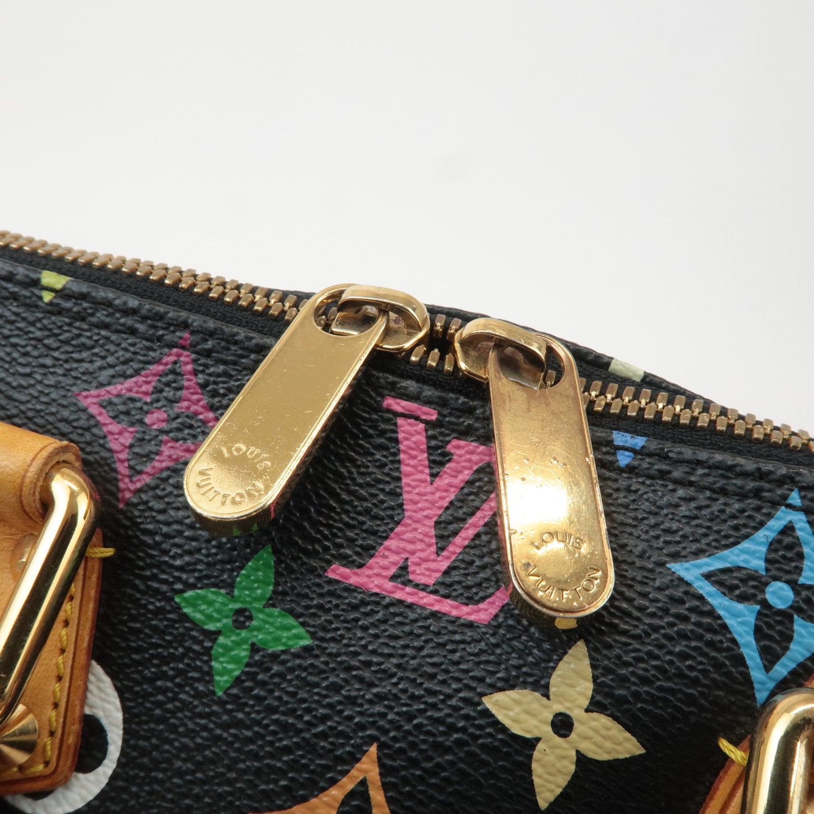 Louis Vuitton Monogram Multicolor Alma Hand Bag Noir M92646