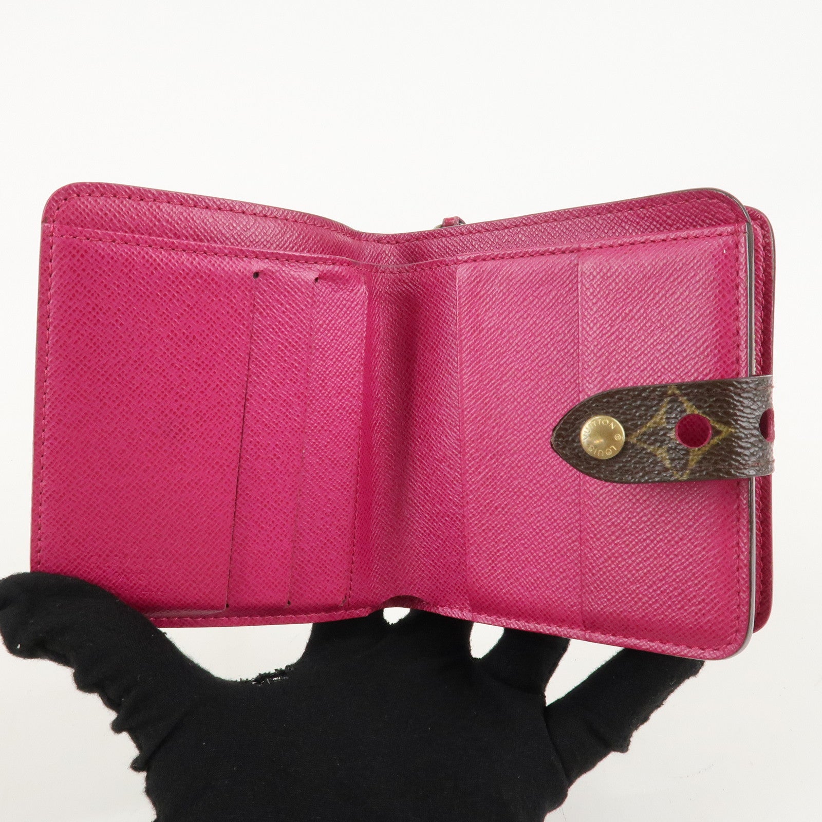 Louis Vuitton Monogram Perfor Compact Zip Fuchsia M95188