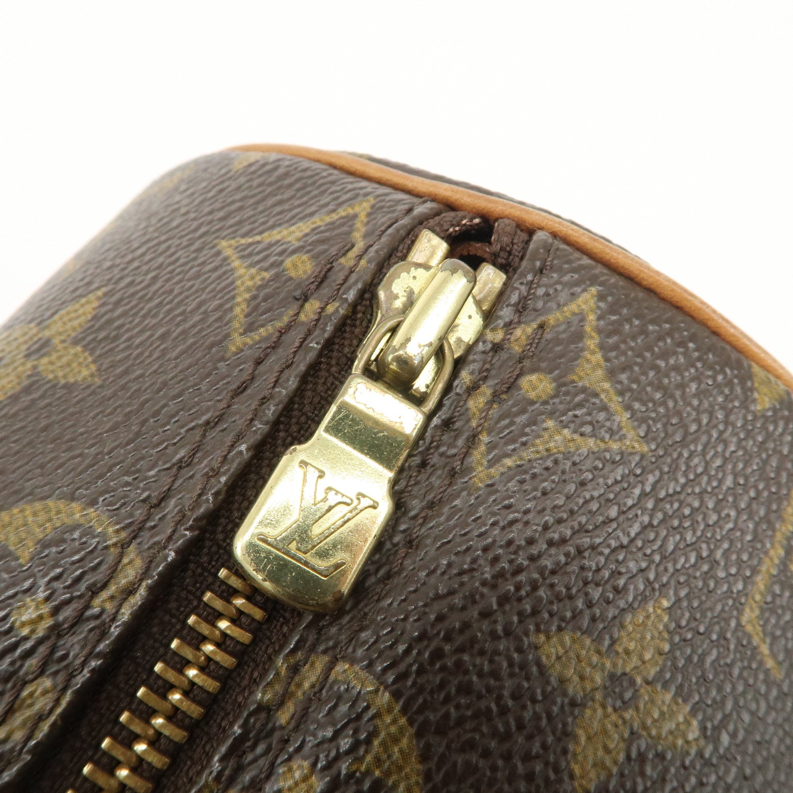 Louis Vuitton Monogram Papillon 26 Hand Bag M51386 Brown Used