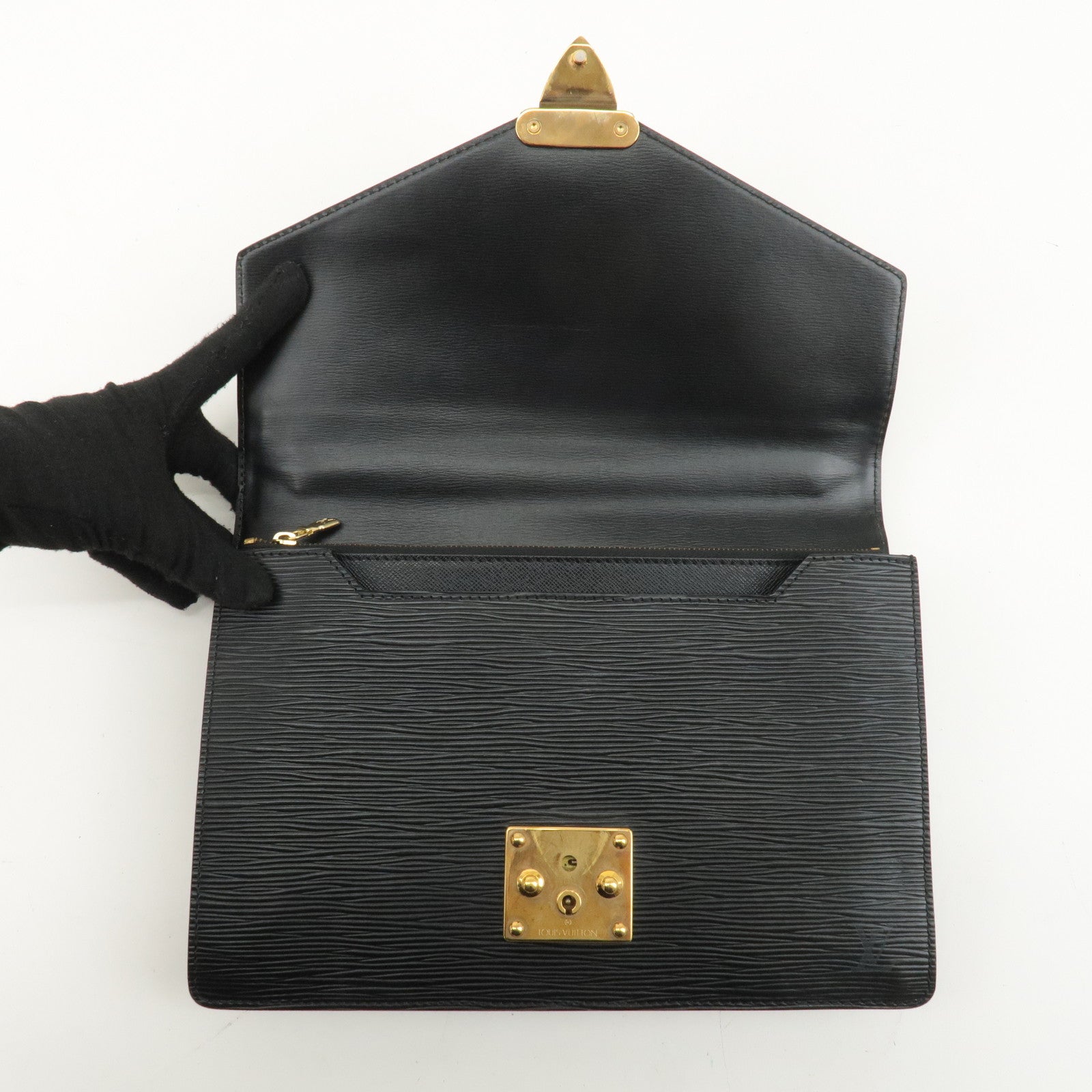 Louis Vuitton Epi Concorde Hand Bag Noir Black M52132