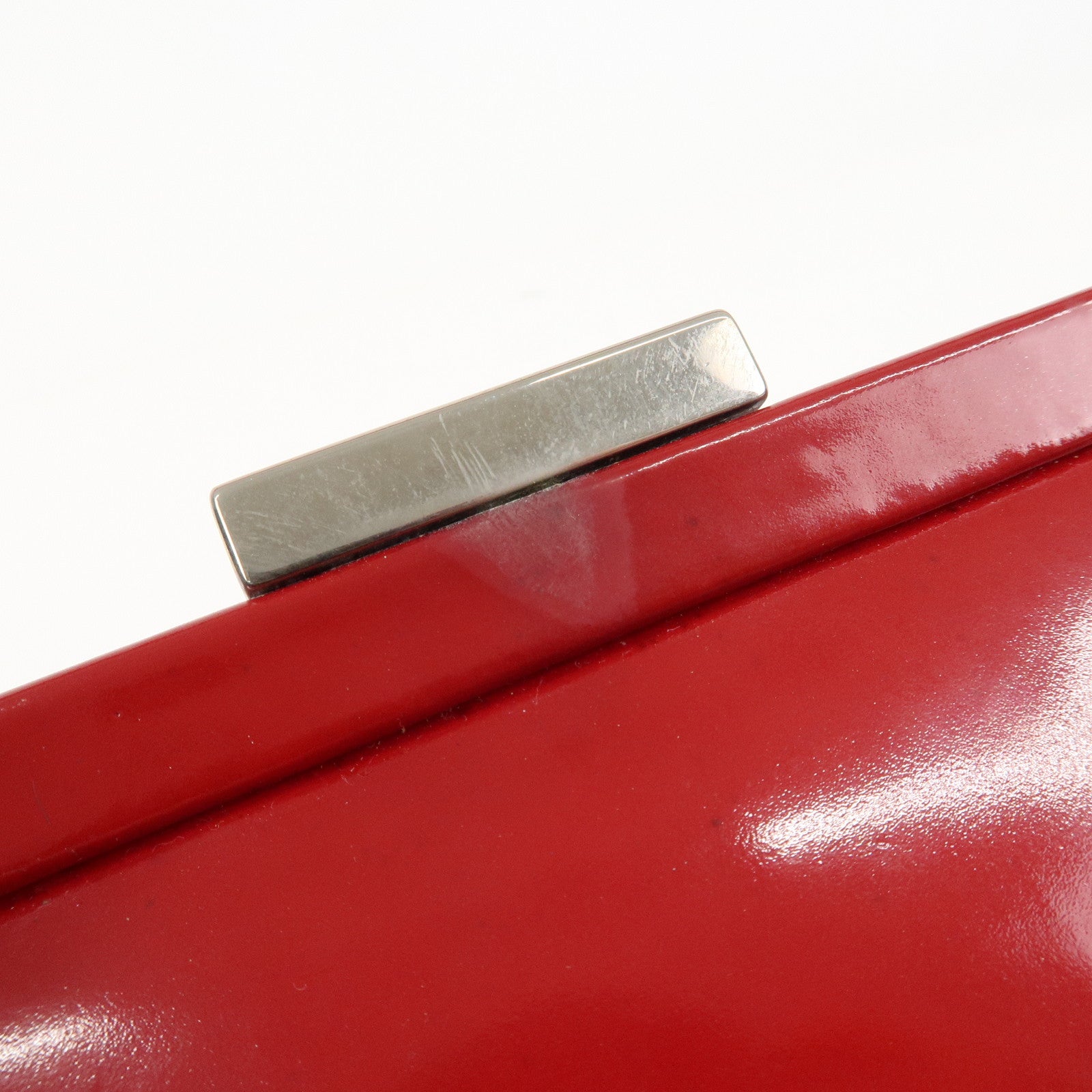 GUCCI Patent Leather Shoulder Bag Hand Bag Red 000 781 0301 Used