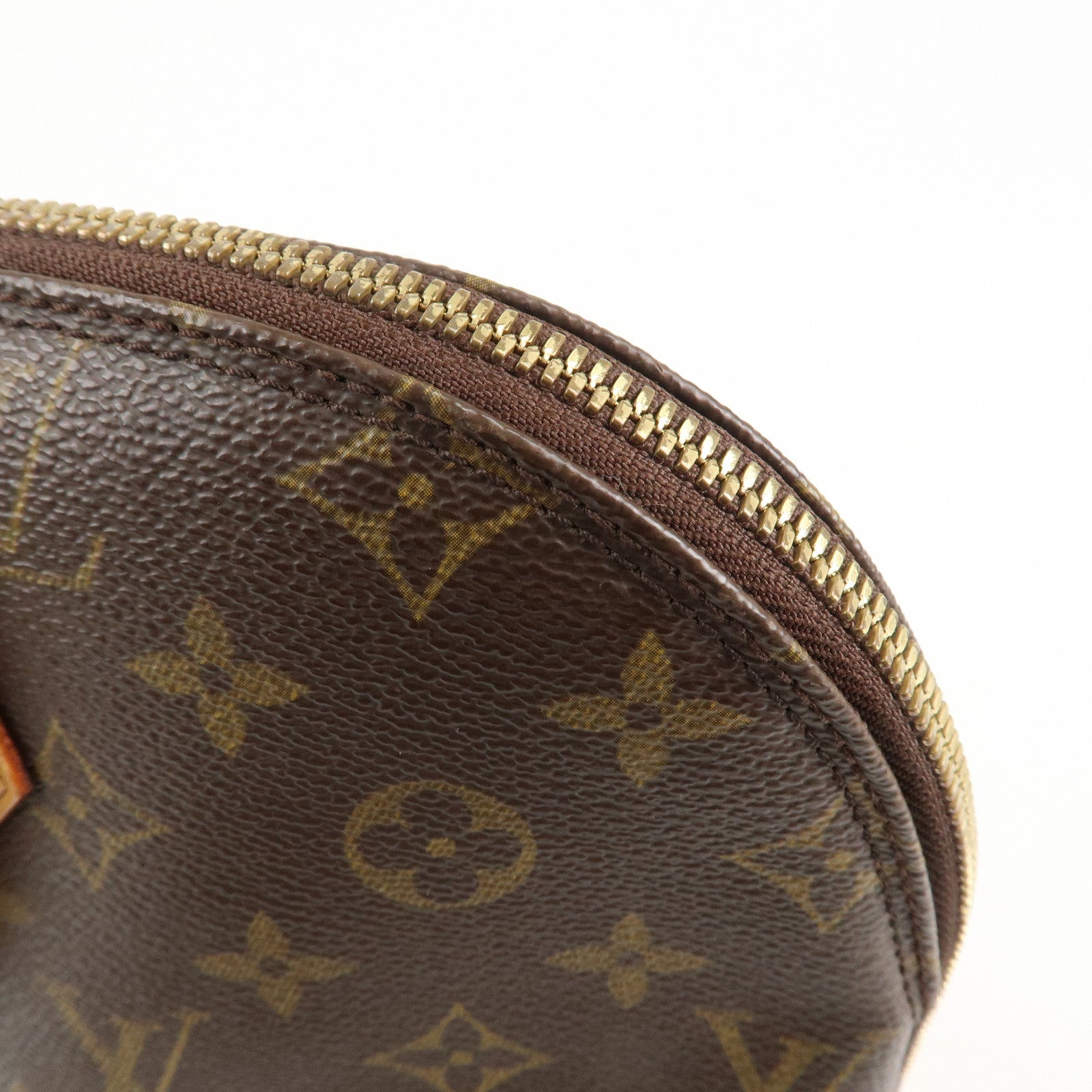 Louis Vuitton Monogram Alma Hand Bag Brown Gold Hardware M51130 Used