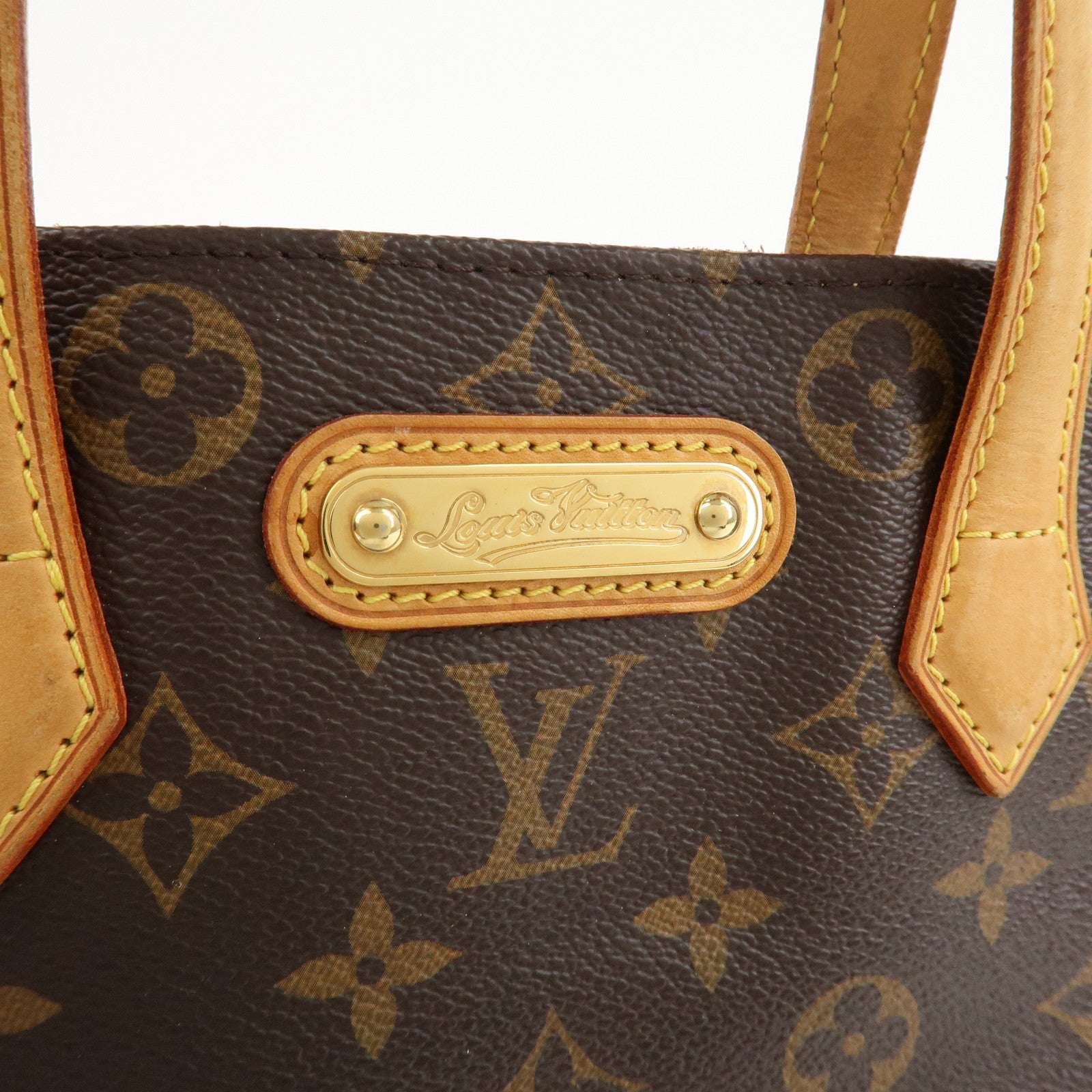 Louis Vuitton Monogram Wilshire PM Hand Bag Brown M45643 Used