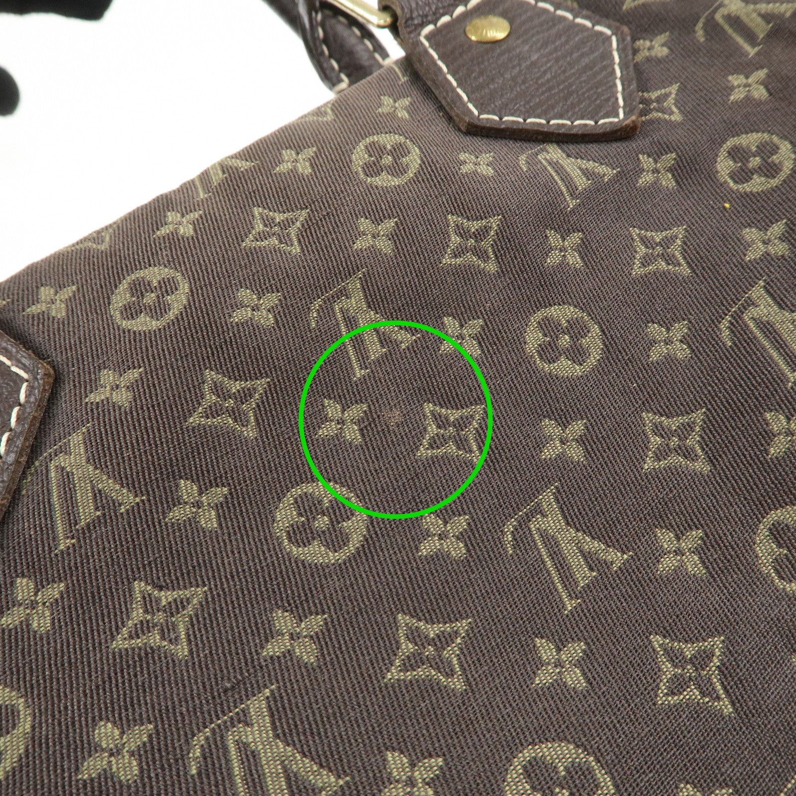 Louis Vuitton Monogram Mini Lin Speedy 30 Boston Bag Ebene M95224