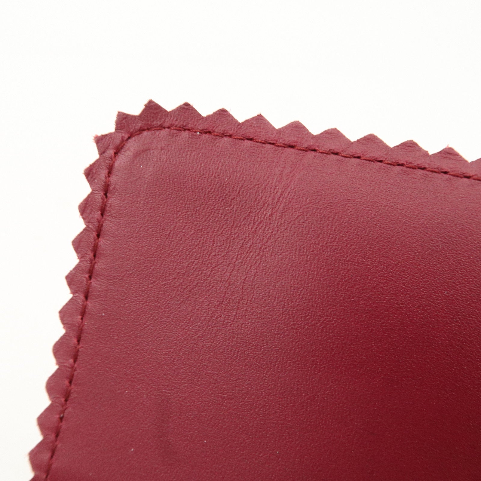 LOEWE Anagram Leather Bi-fold Pinking Long Wallet Red