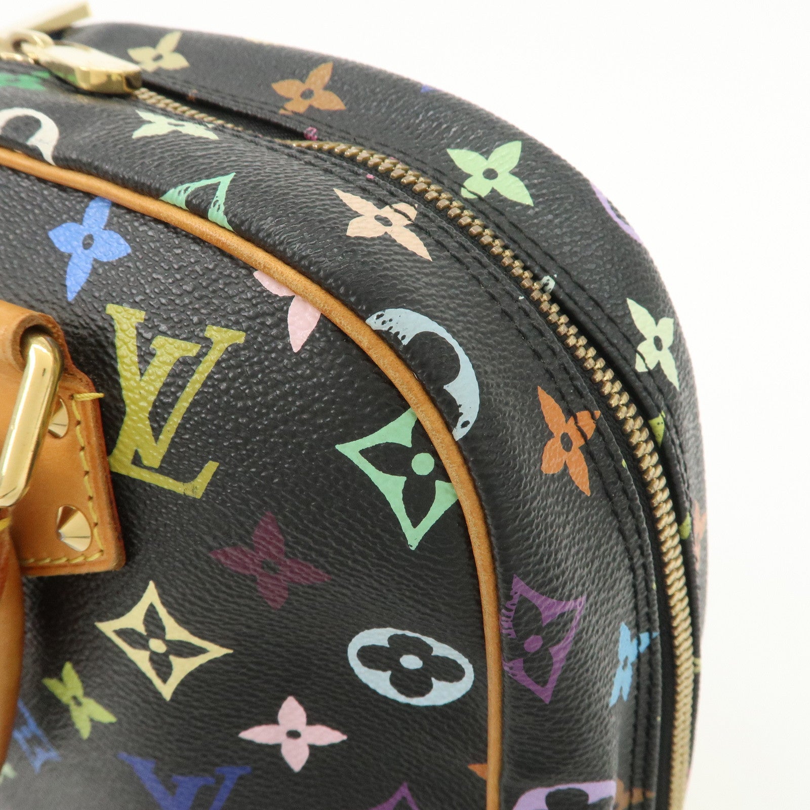 Louis Vuitton Monogram Multi Color Trouville Hand Bag M92662 Used