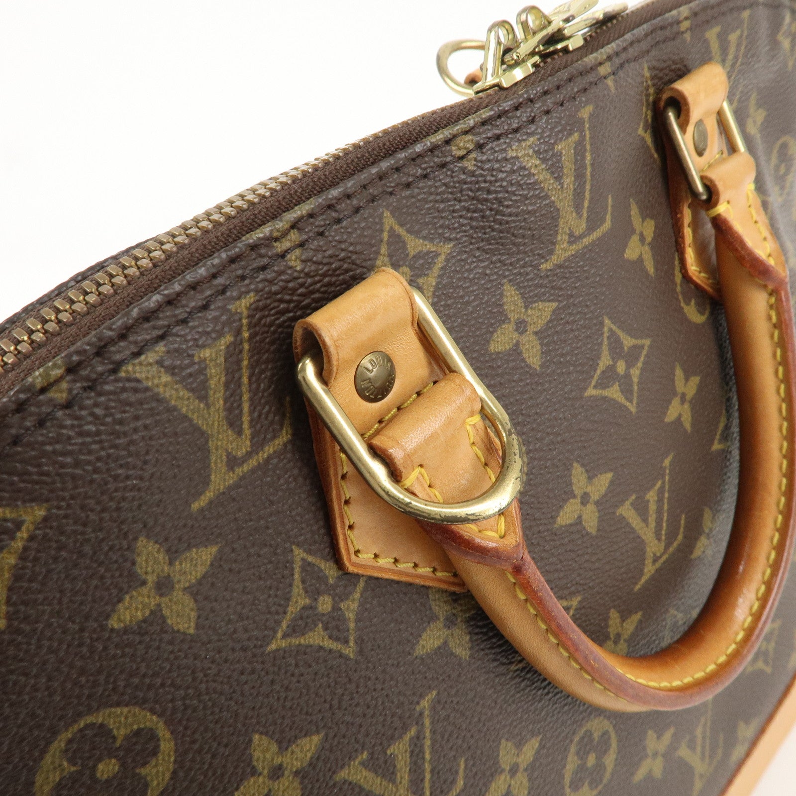 Louis Vuitton Monogram Alma Hand Bag Brown M51130