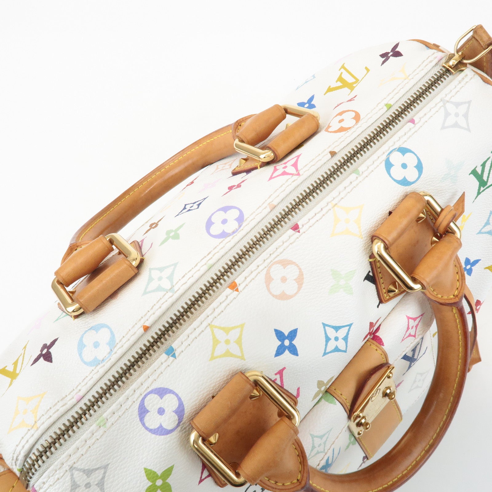 Louis Vuitton Monogram Multicolor Speedy 30 Hand Bag Blanc M92642