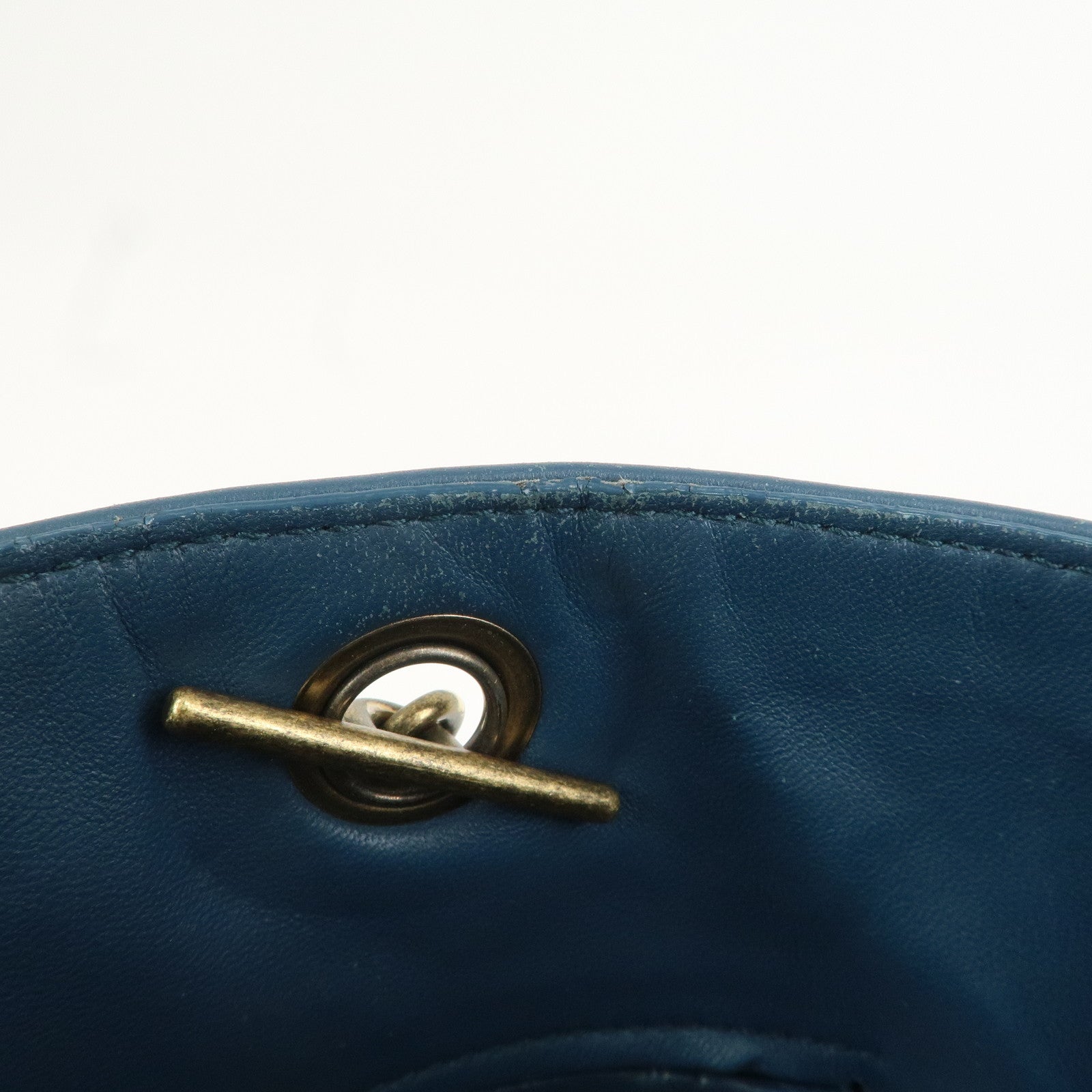 BOTTEGA VENTA Intrecciato Leather Shoulder Bag Hand Bag Blue