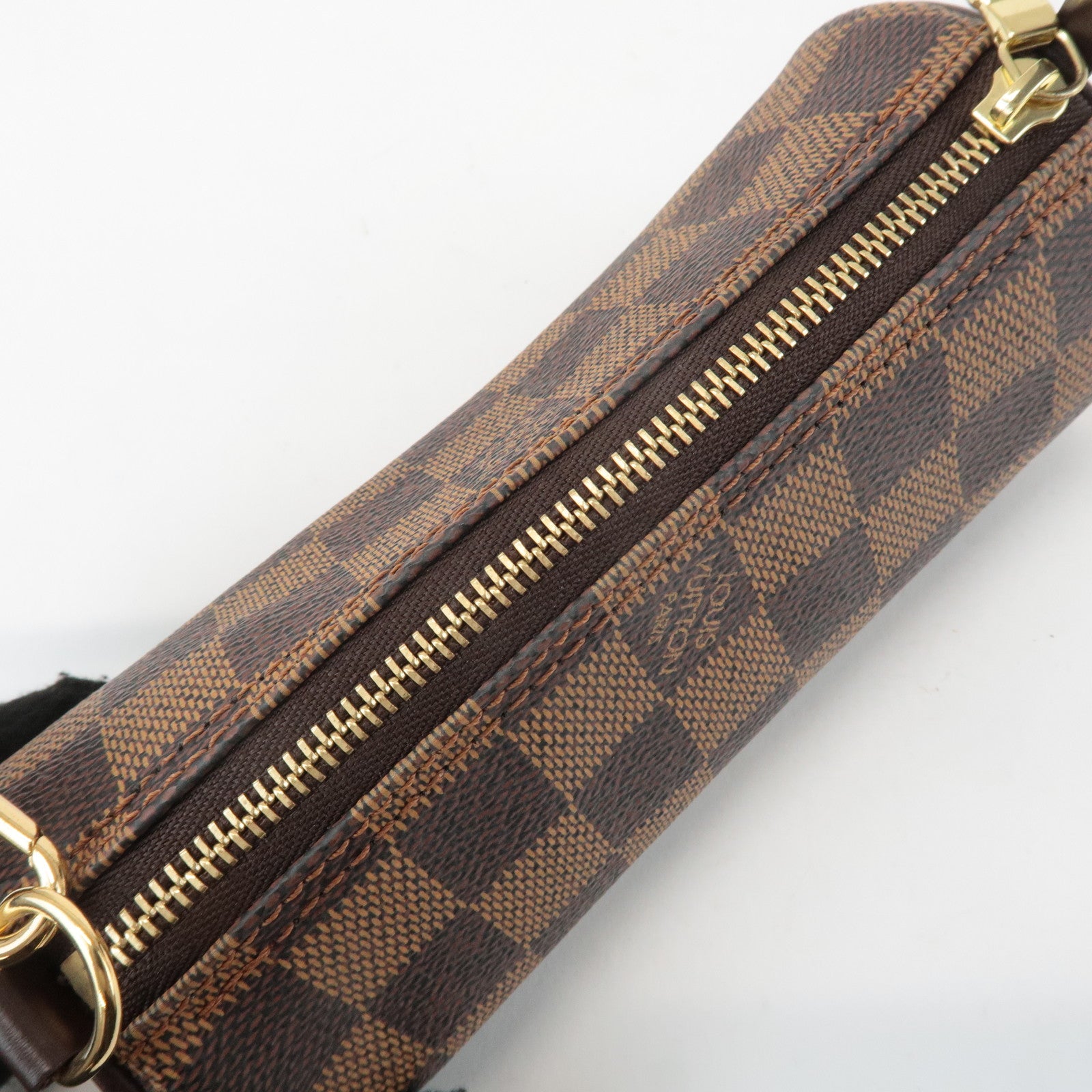 Louis Vuitton Damier Ebene Mini Pouch for Papillon Bag Brown Used