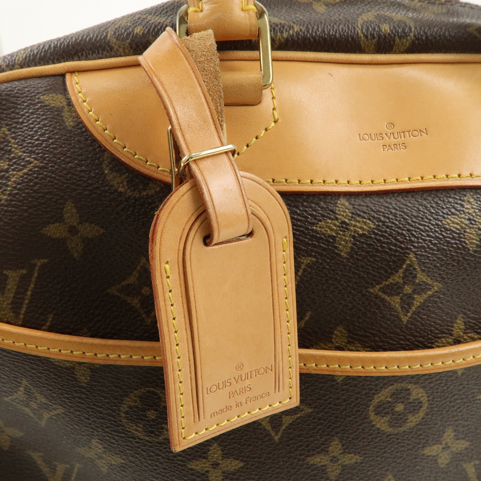 Louis Vuitton Monogram Deauville Hand Bag Brown M47270