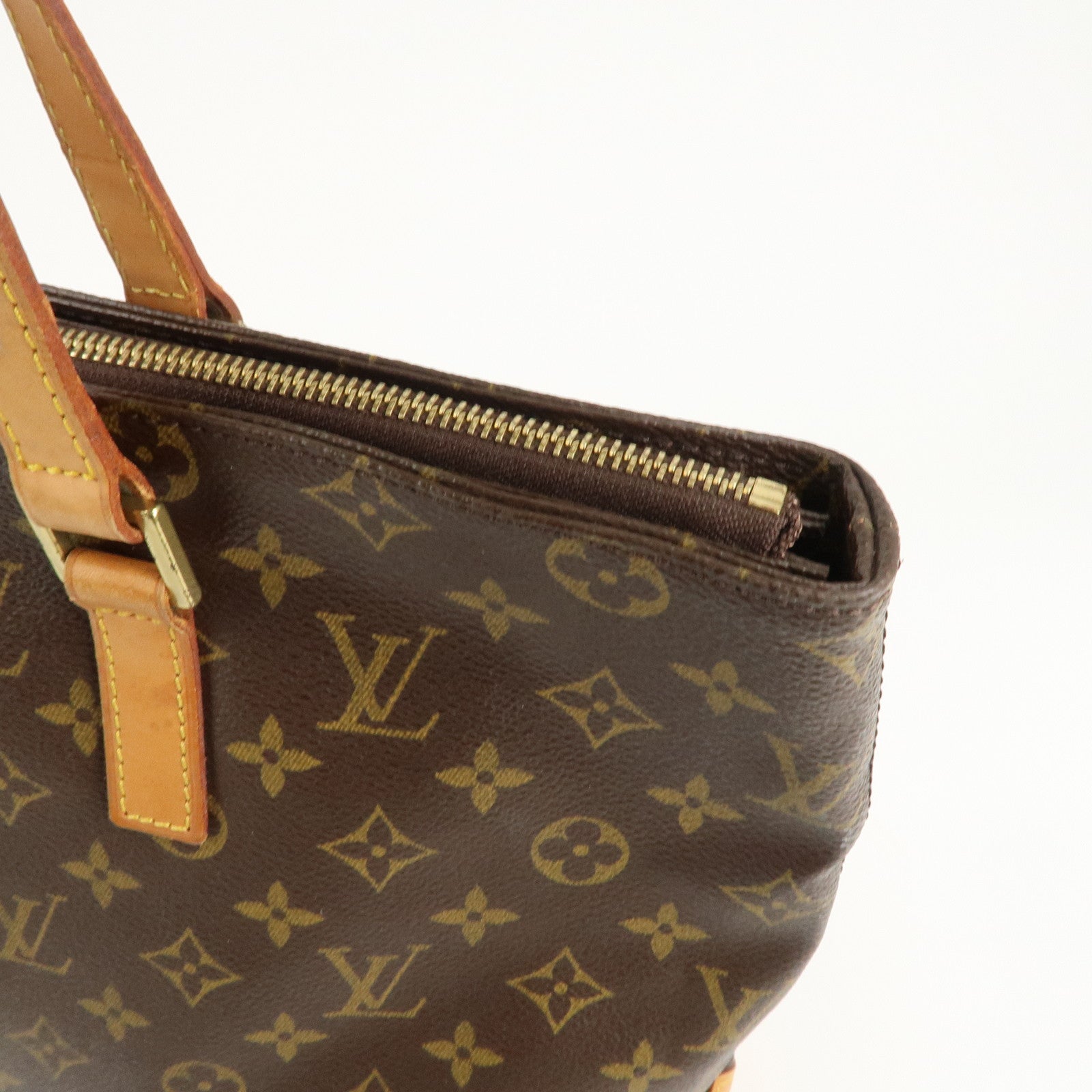 Louis Vuitton Monogram Cabas Mezzo Tote Bag Brown M51151 Used