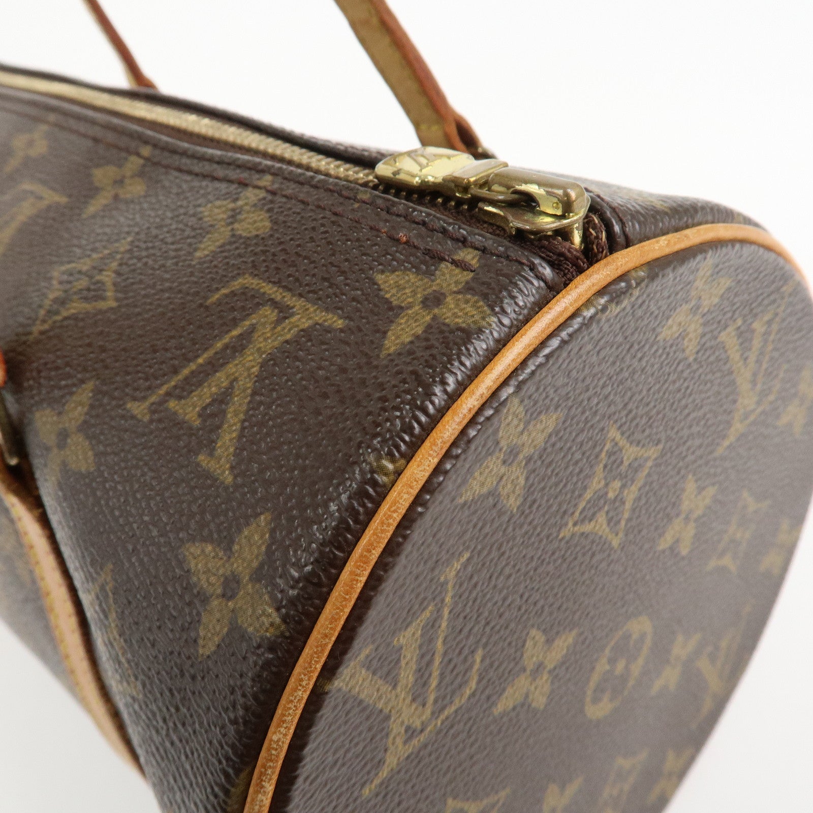 Louis Vuitton Monogram Papillon 30 Hand Bag Brown M51385 Used