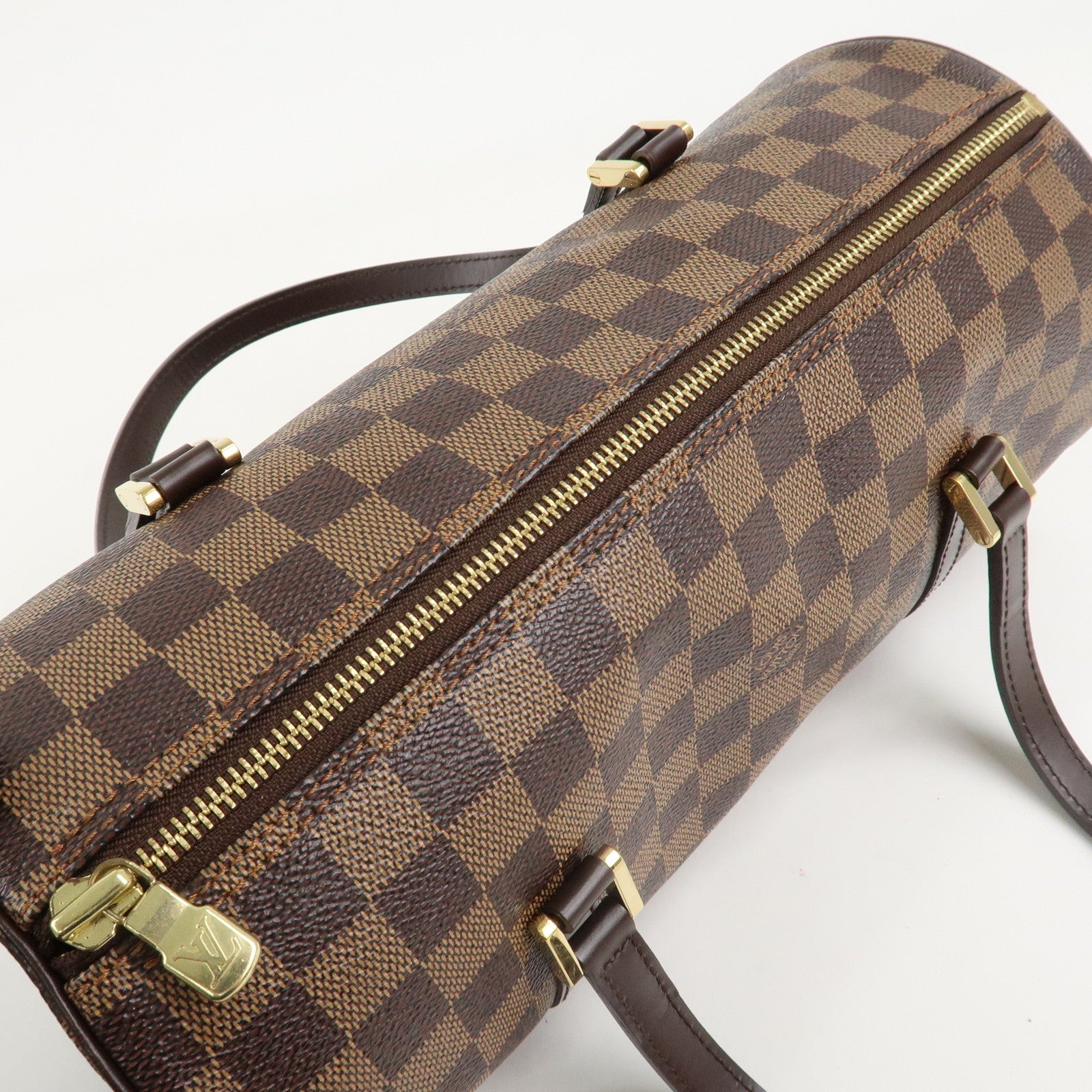 Louis Vuitton Damier Ebene Papillon30 Hand Bag N51303 Brown Used