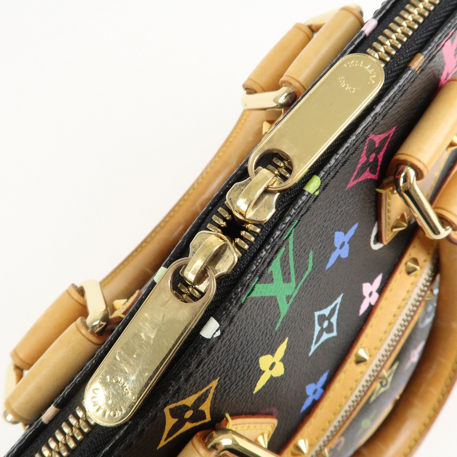 Louis Vuitton Monogram Multicolor Alma Hand Bag Noir M92646