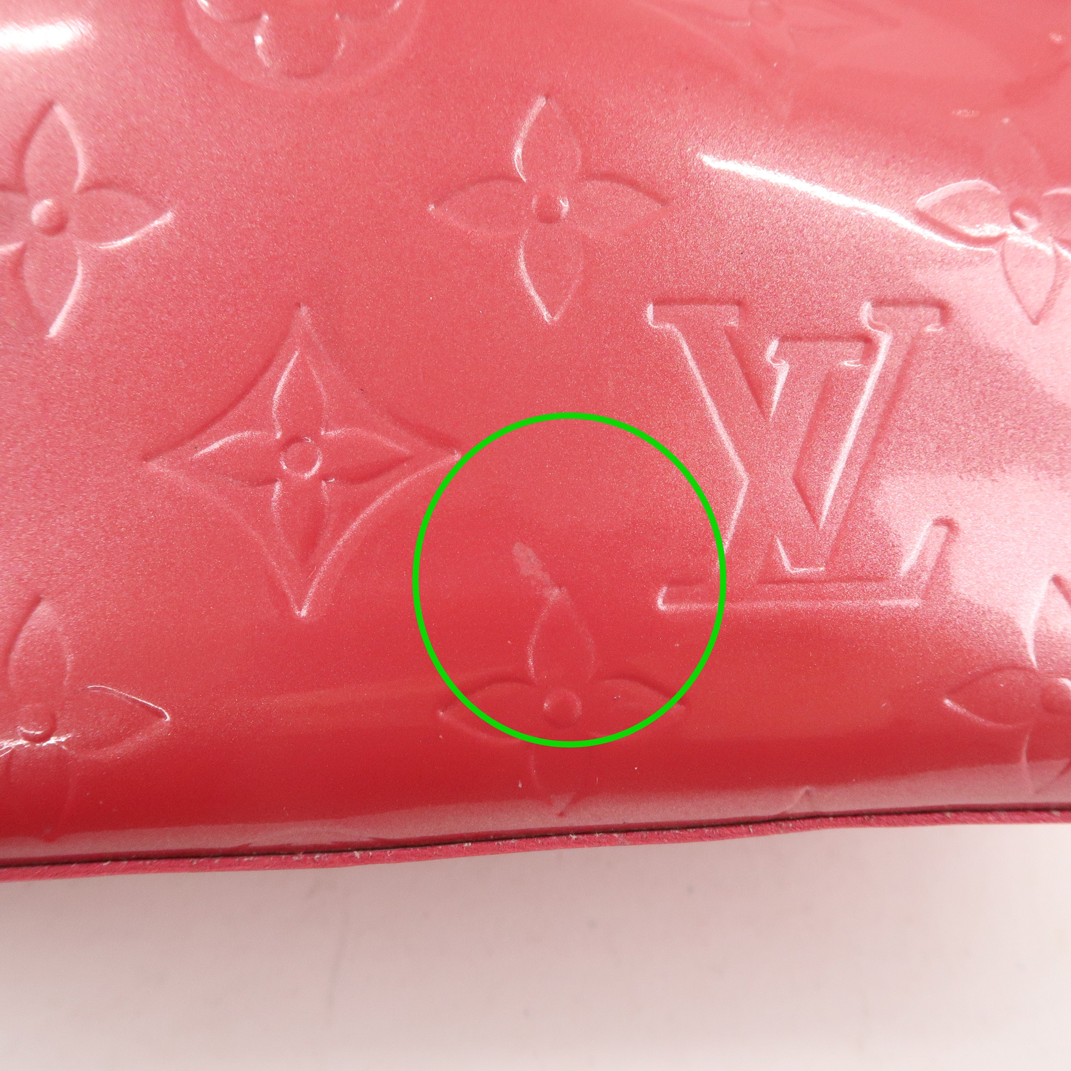 Louis Vuitton Monogram Vernis Lead PM Hand Bag Pink M991221