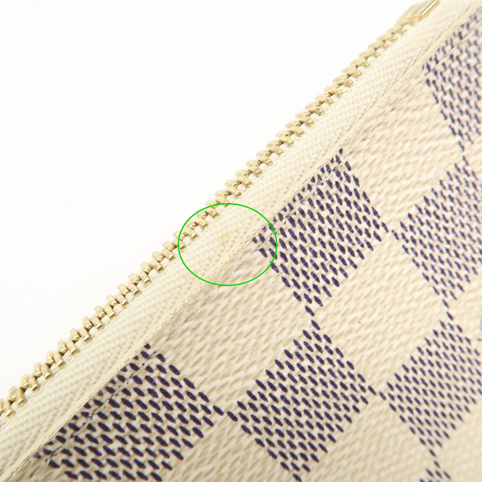 Louis Vuitton Damier Azur Pochette Cles Coin Case N62659 Used