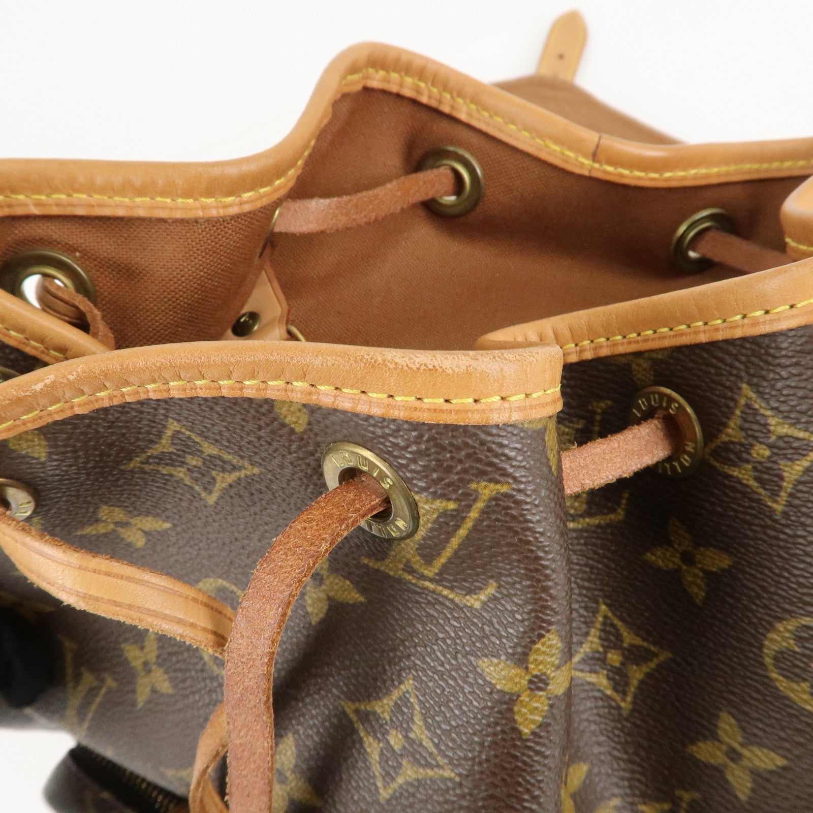 Louis Vuitton Monogram Montsouris MM Back Pack Bag M51136 Used