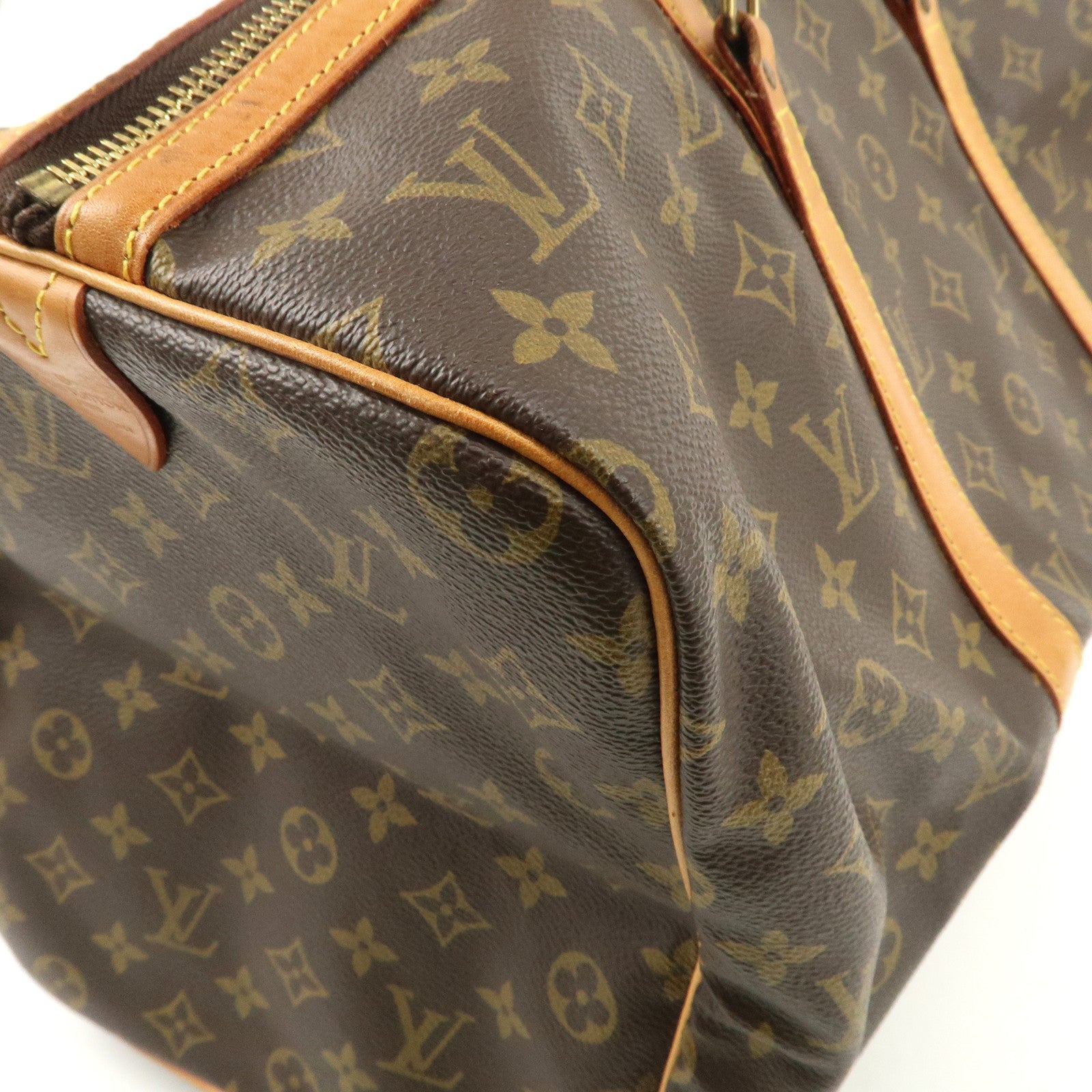 Louis Vuitton Monogram Sac Souple 45 Boston Bag Brown M41624 Used