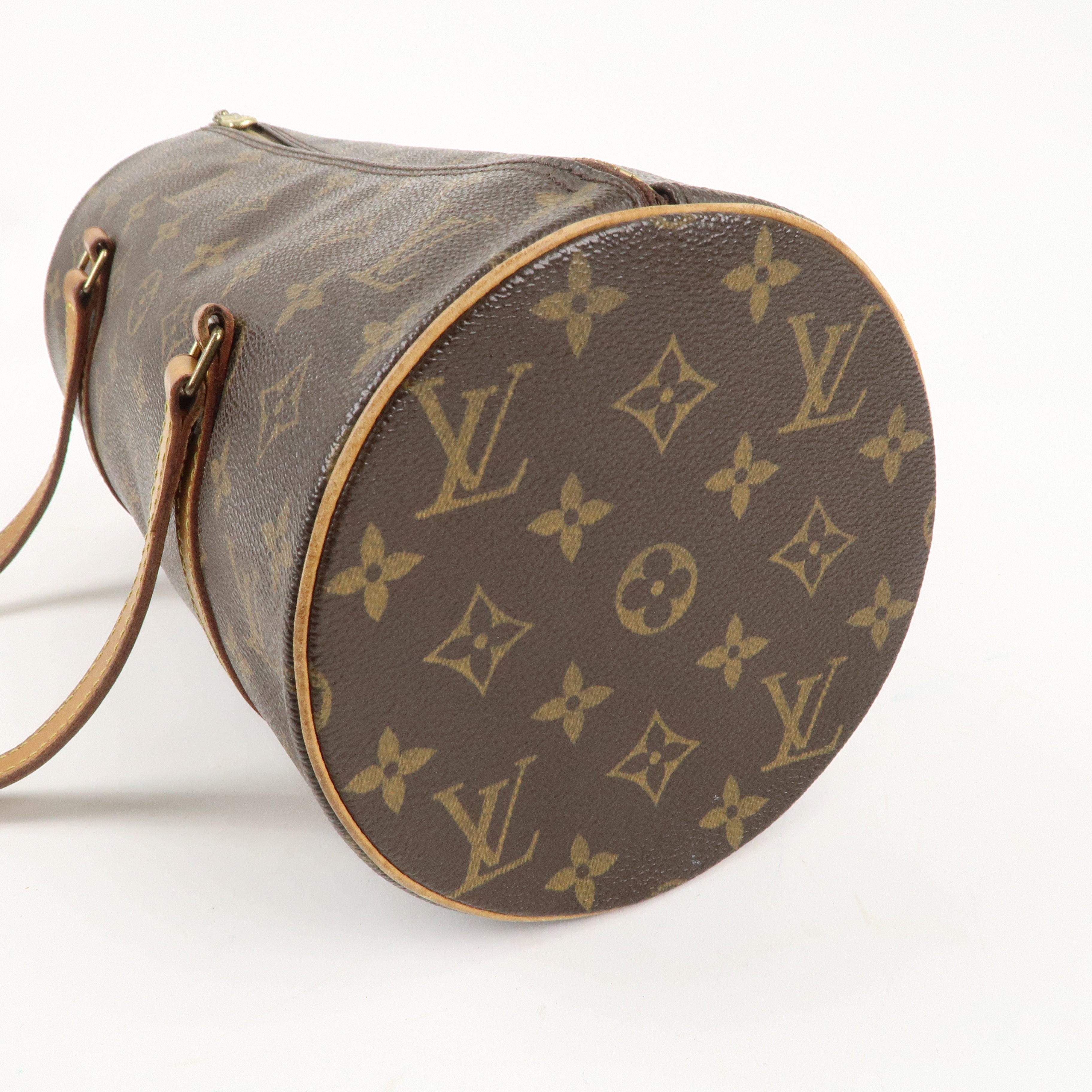 Louis Vuitton Monogram Papillon 30 Hand Bag Brown M51385