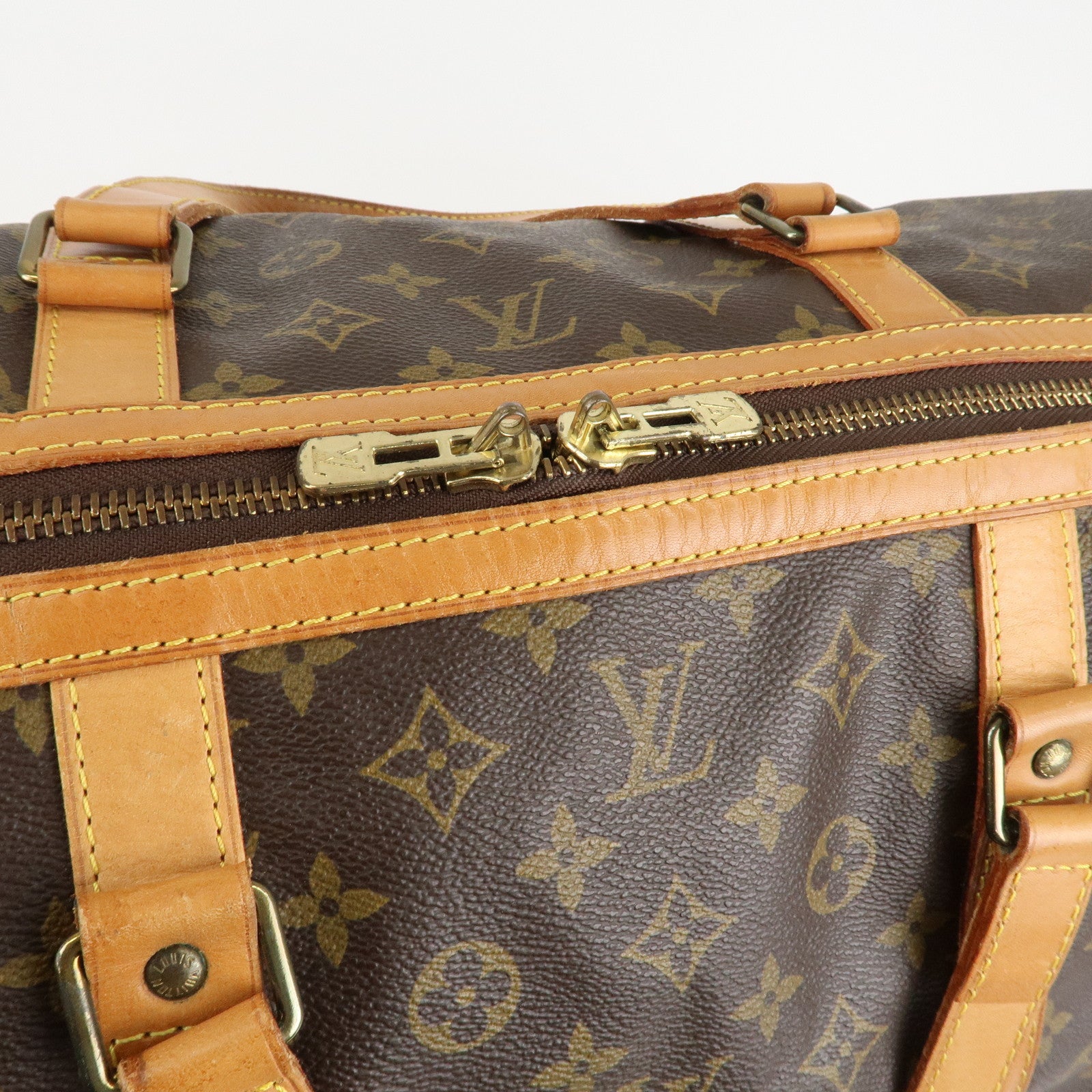 Louis Vuitton Monogram Sac Souple 55 Boston Bag Brown M41622 Used