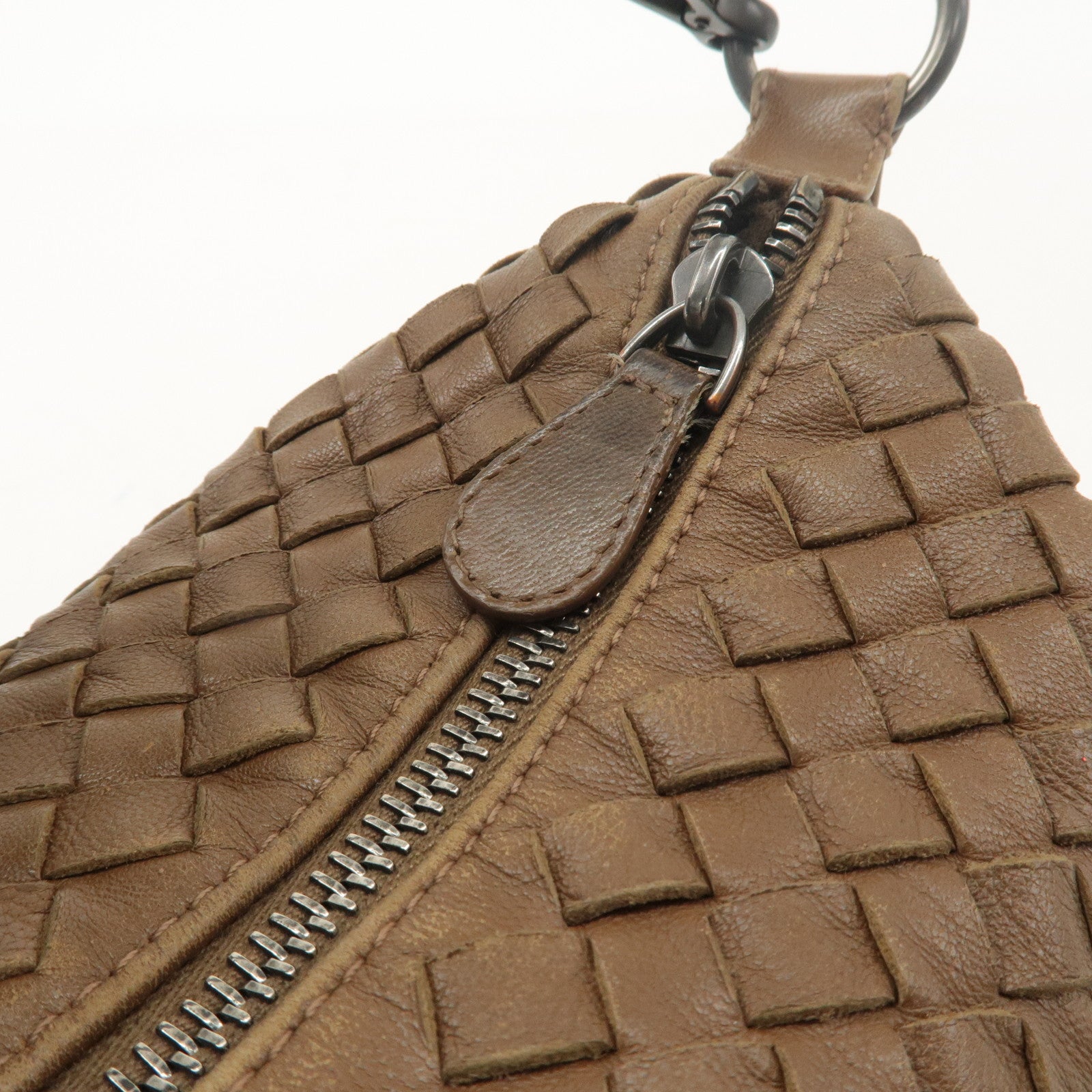 BOTTEGA VENETA Intrecciato Leather Shoulder Bag Light Brown