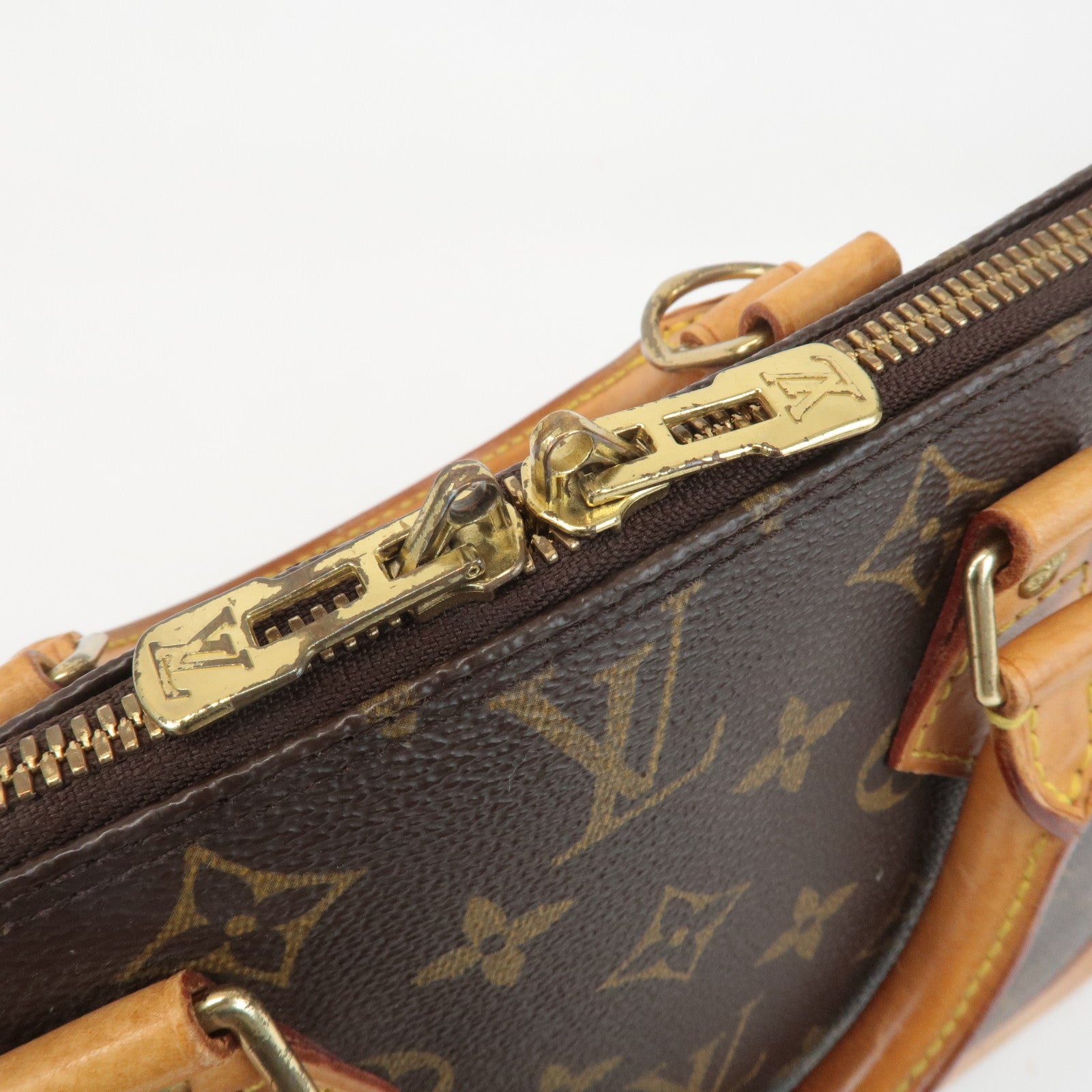 Louis Vuitton Monogram Alma Hand Bag Brown M51130 Used