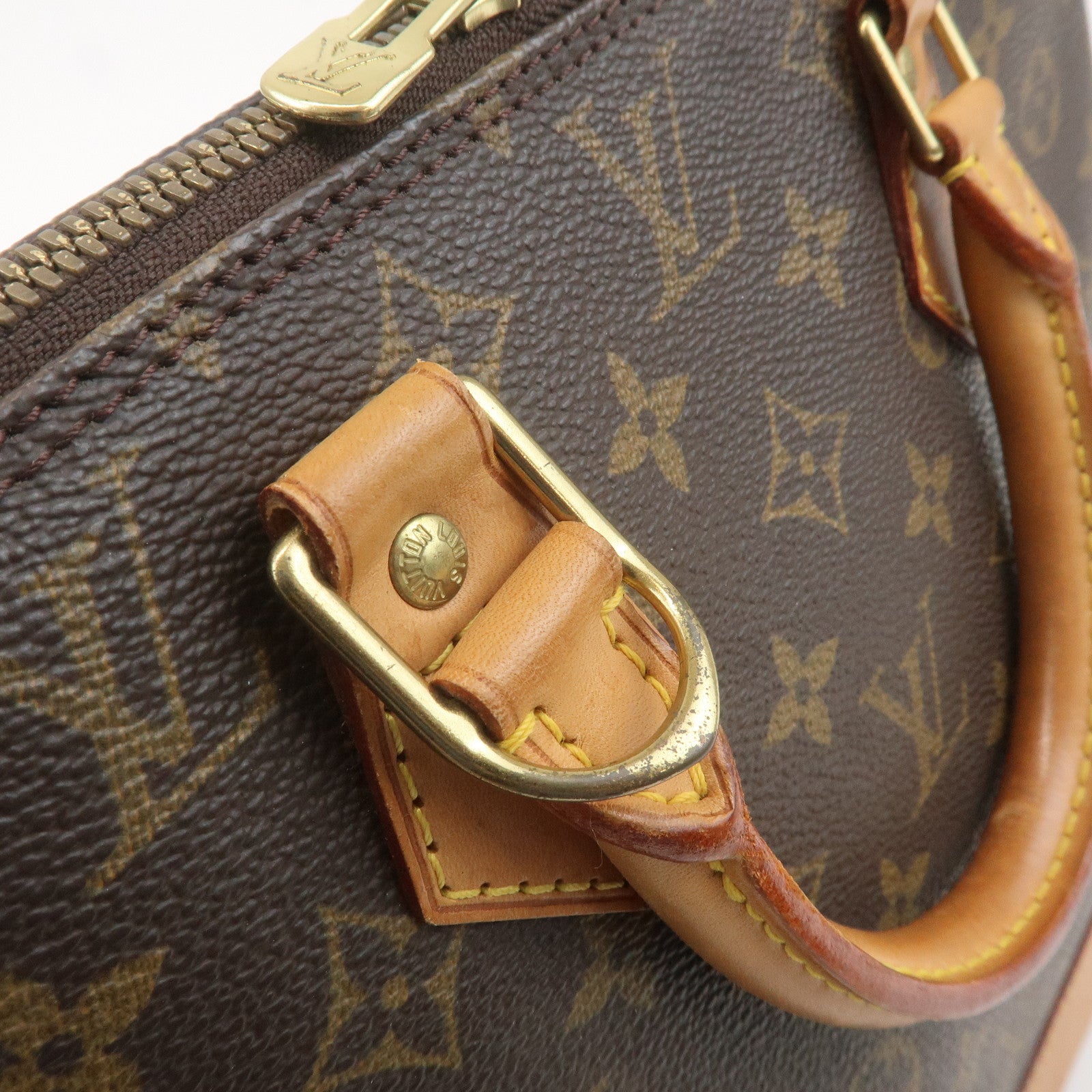 Louis Vuitton Monogram Alma Hand Bag Brown M51130