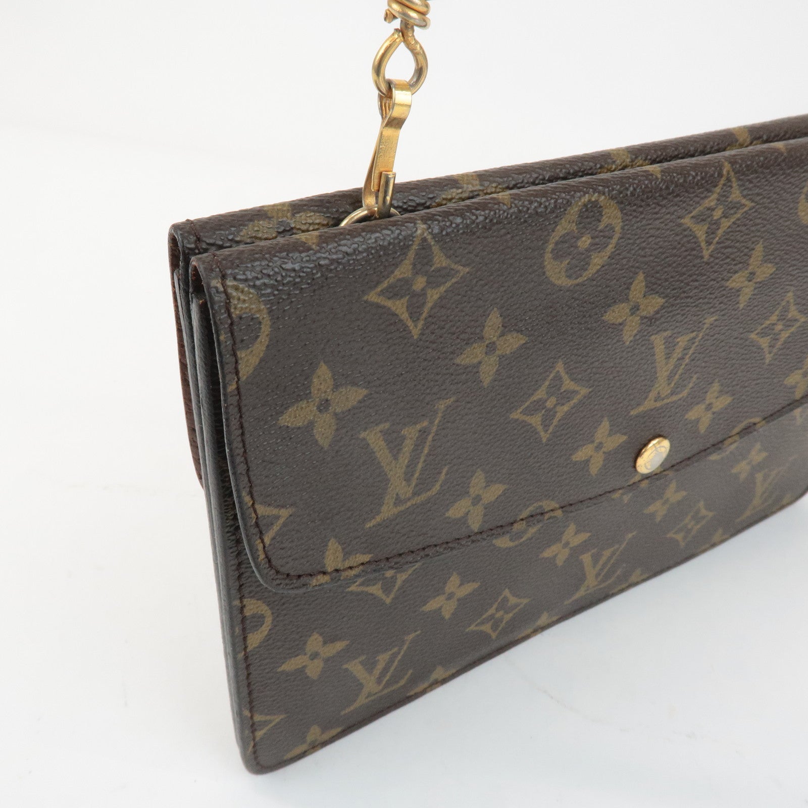 Louis Vuitton Monogram Double Lava Shoulder Bag Brown M51815 Used