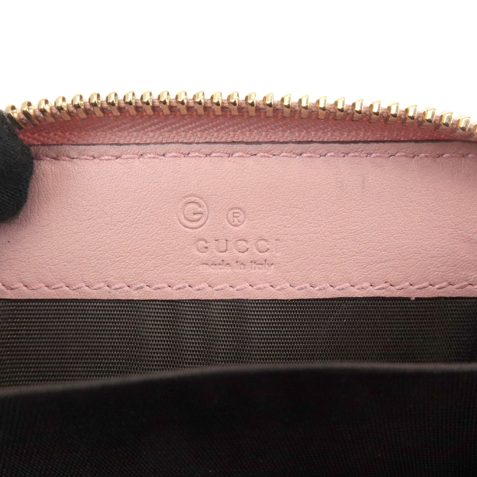 GUCCI Micro Guccissima Leather Mini Coin Case Pink 449896