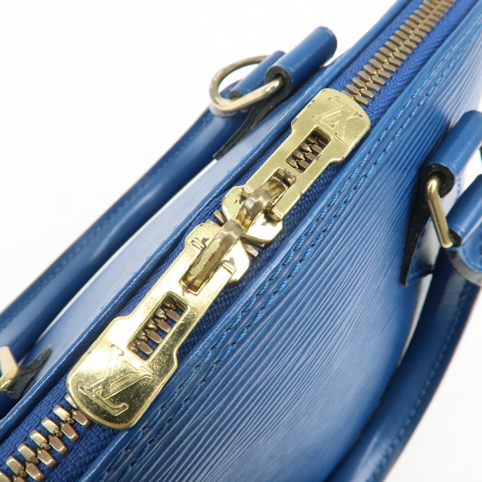 Louis Vuitton Epi Alma Hand Bag Shoulder Bag Toledo Blue M52145 Used