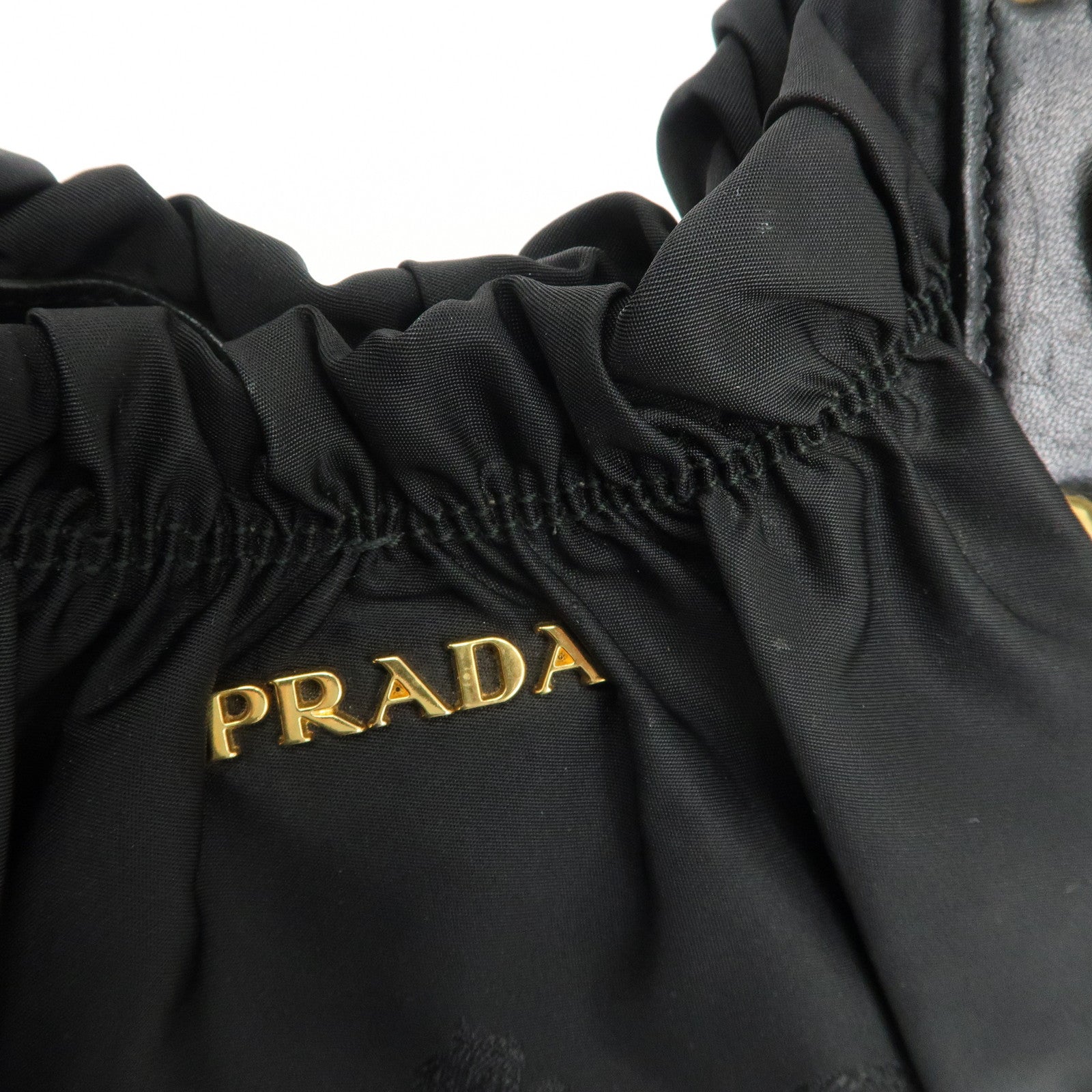 PRADA Nylon Leather 2Way Shoulder Bag Hand Bag Black