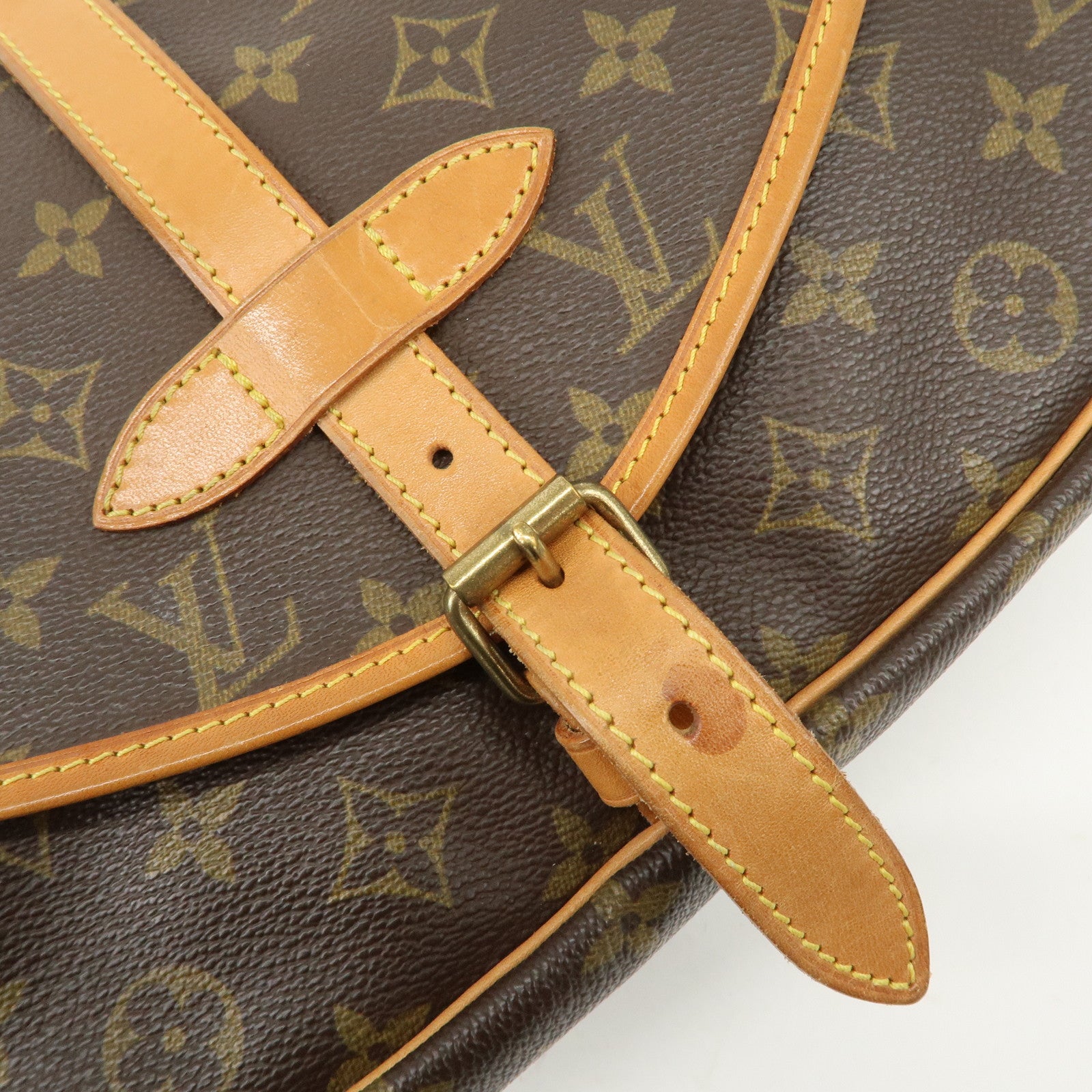 Louis Vuitton Monogram Saumur 30 Shoulder Bag Brown M42256 Used