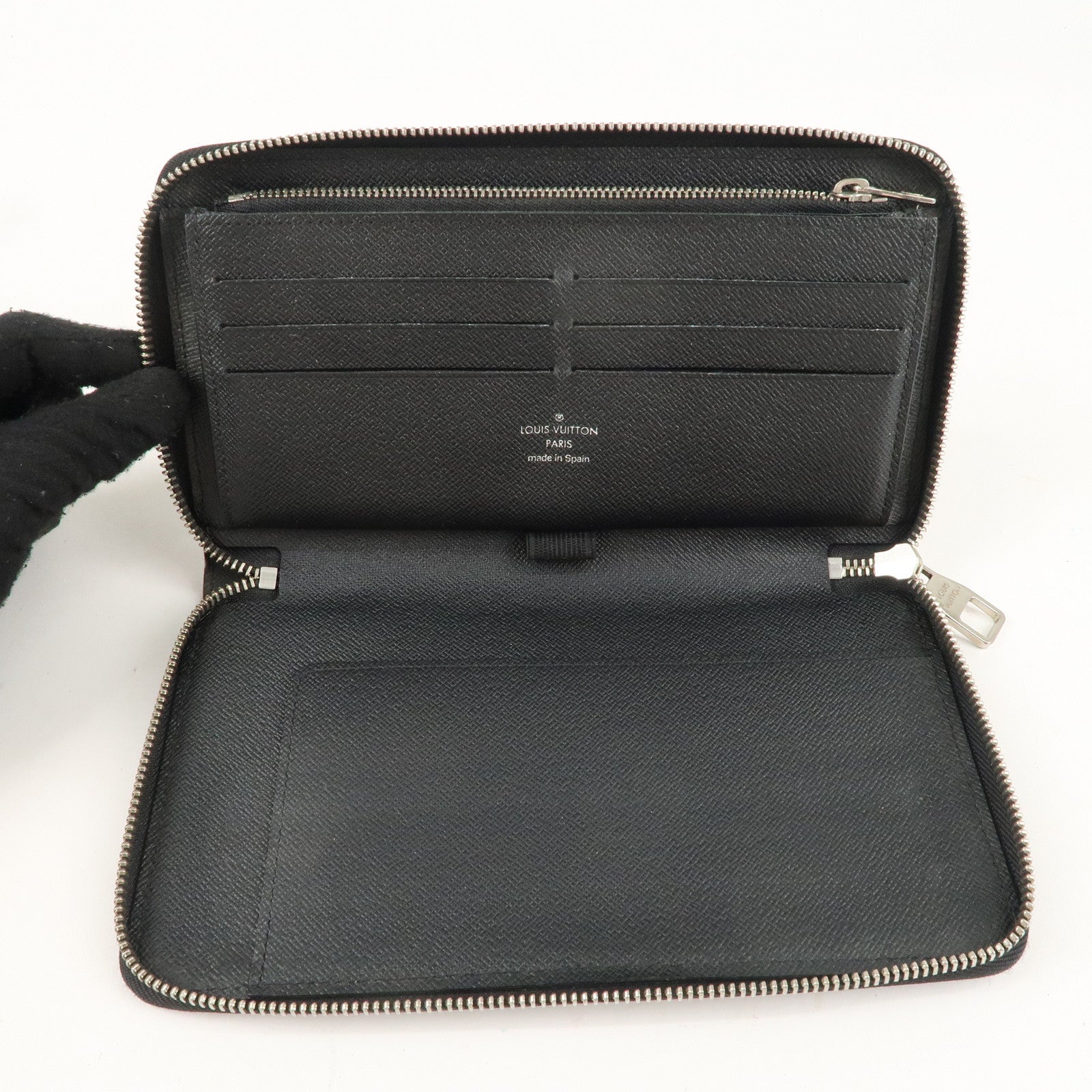 Louis Vuitton Epi Zippy Organizer Wallet Black Noir M63852