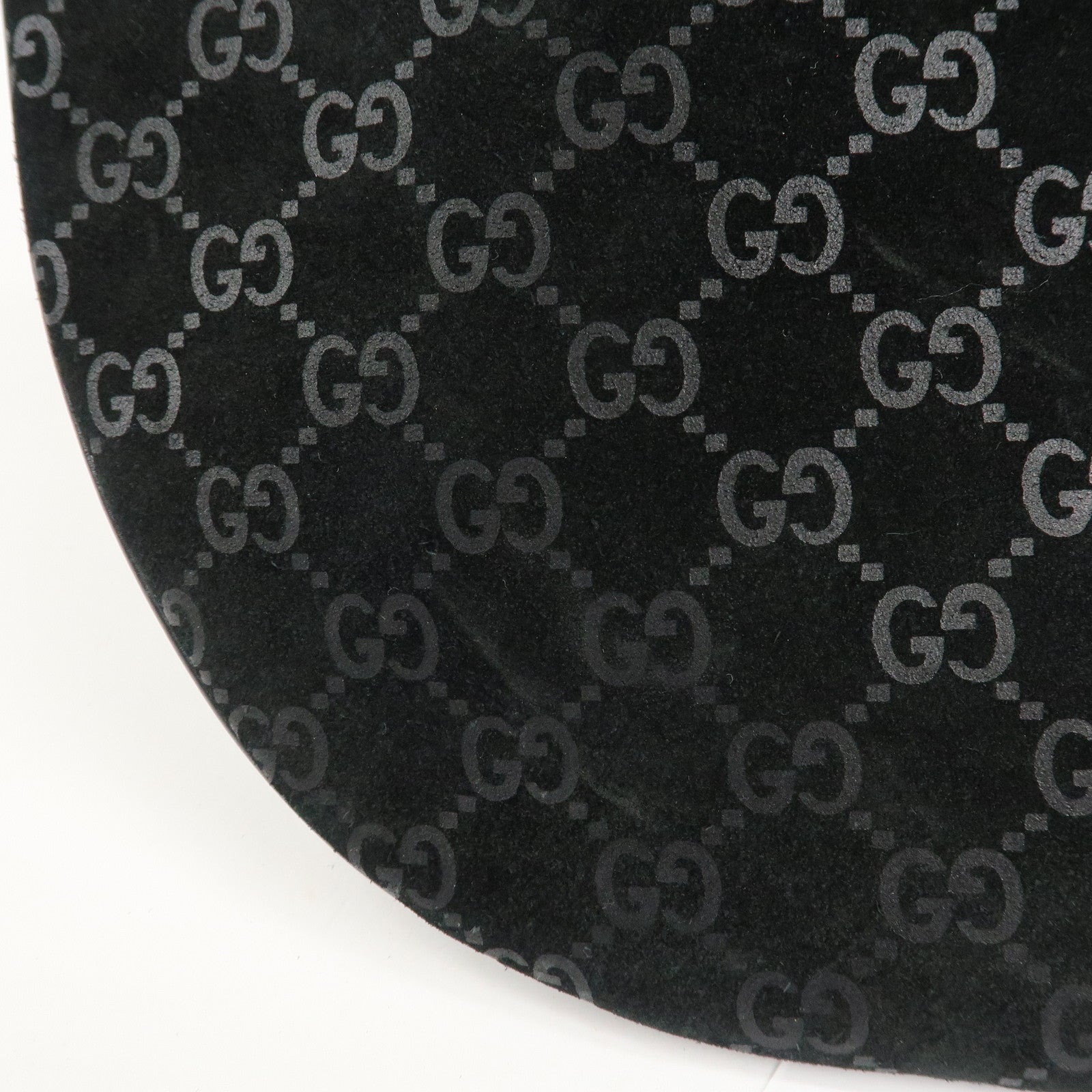 GUCCI GG Suede Leather Shoulder Bag Black 001.1206 Used