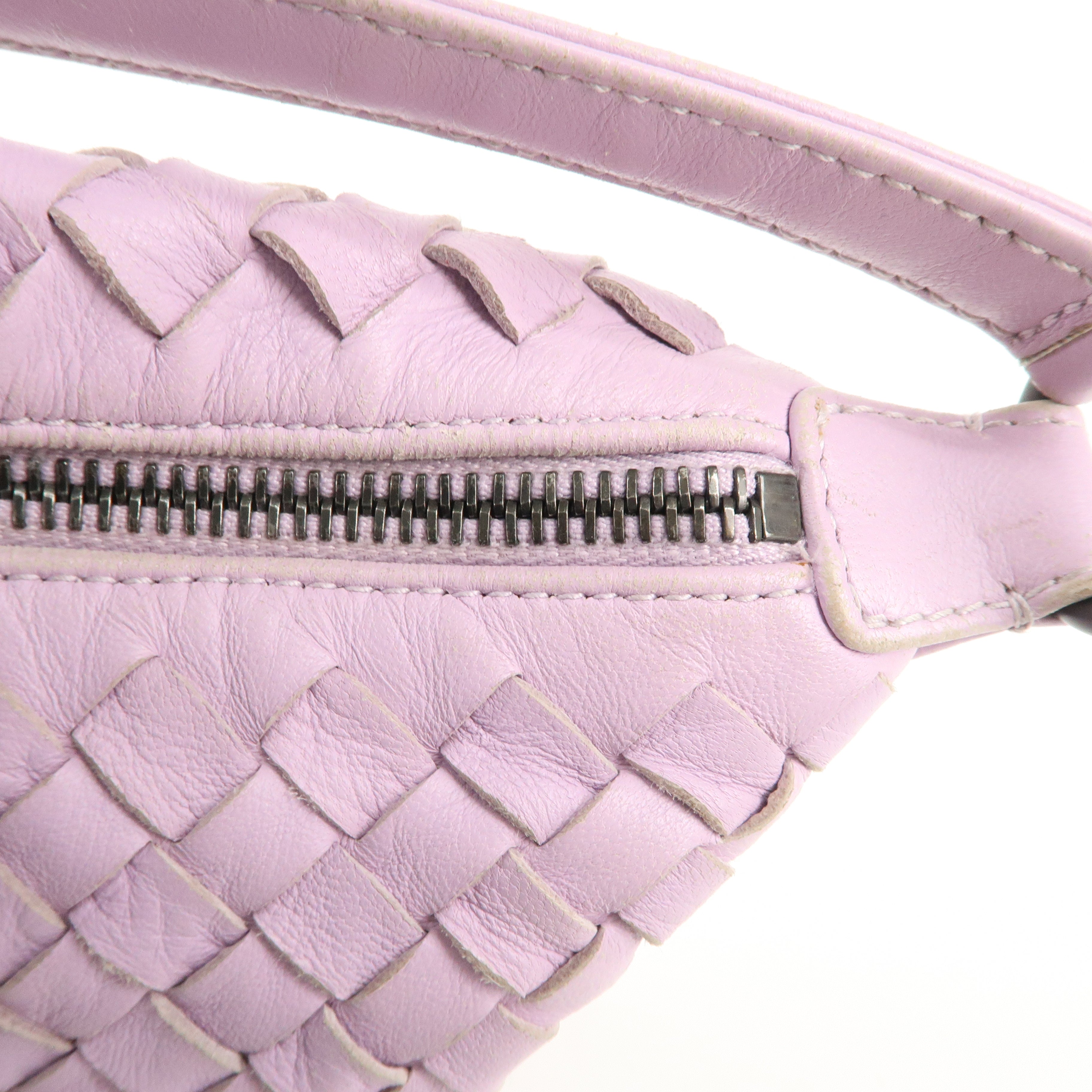 BOTTEGA VENETA Intrecciato Leather Shoulder Bag Lavender