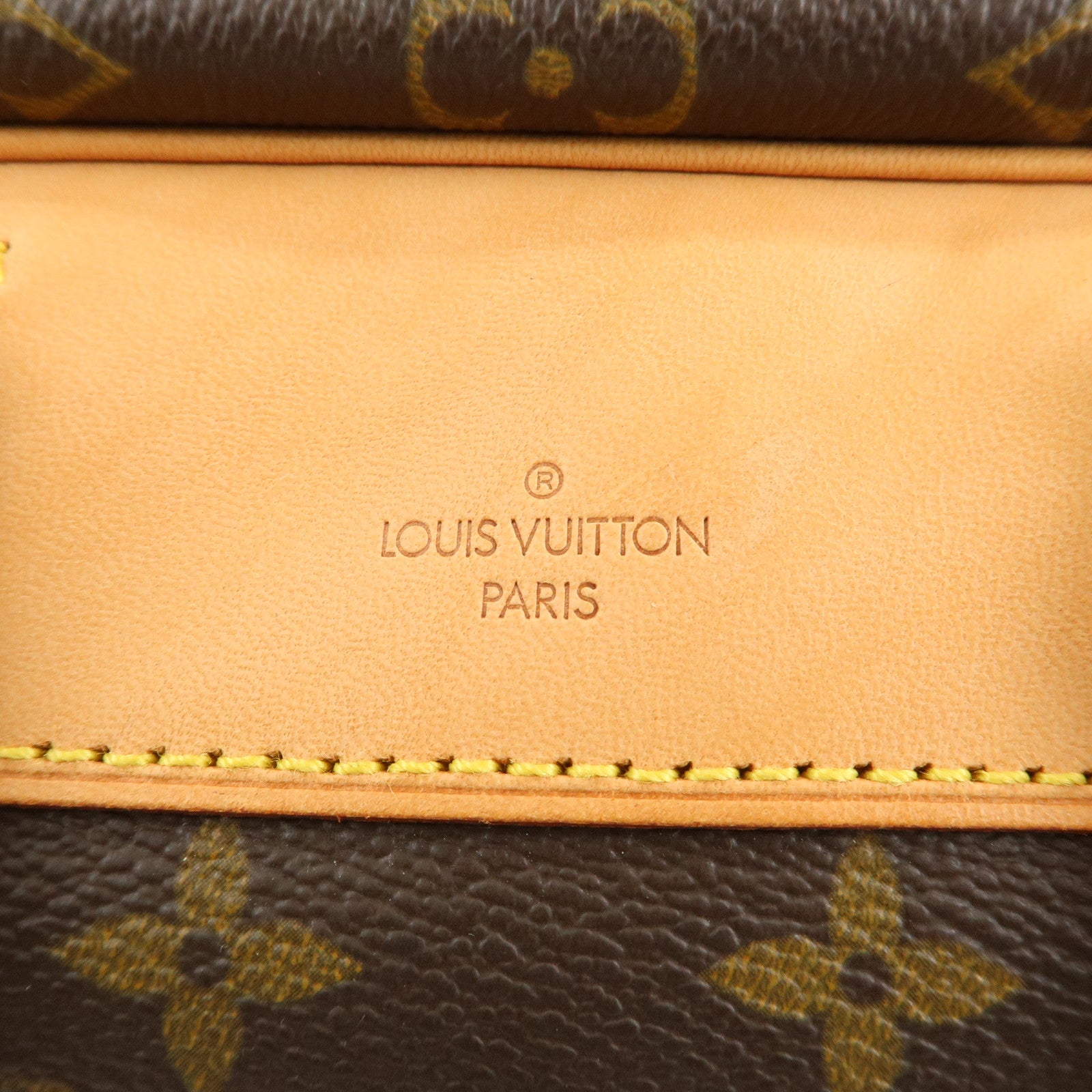 Louis Vuitton Monogram Deauville Hand Bag Brown M47270 Used